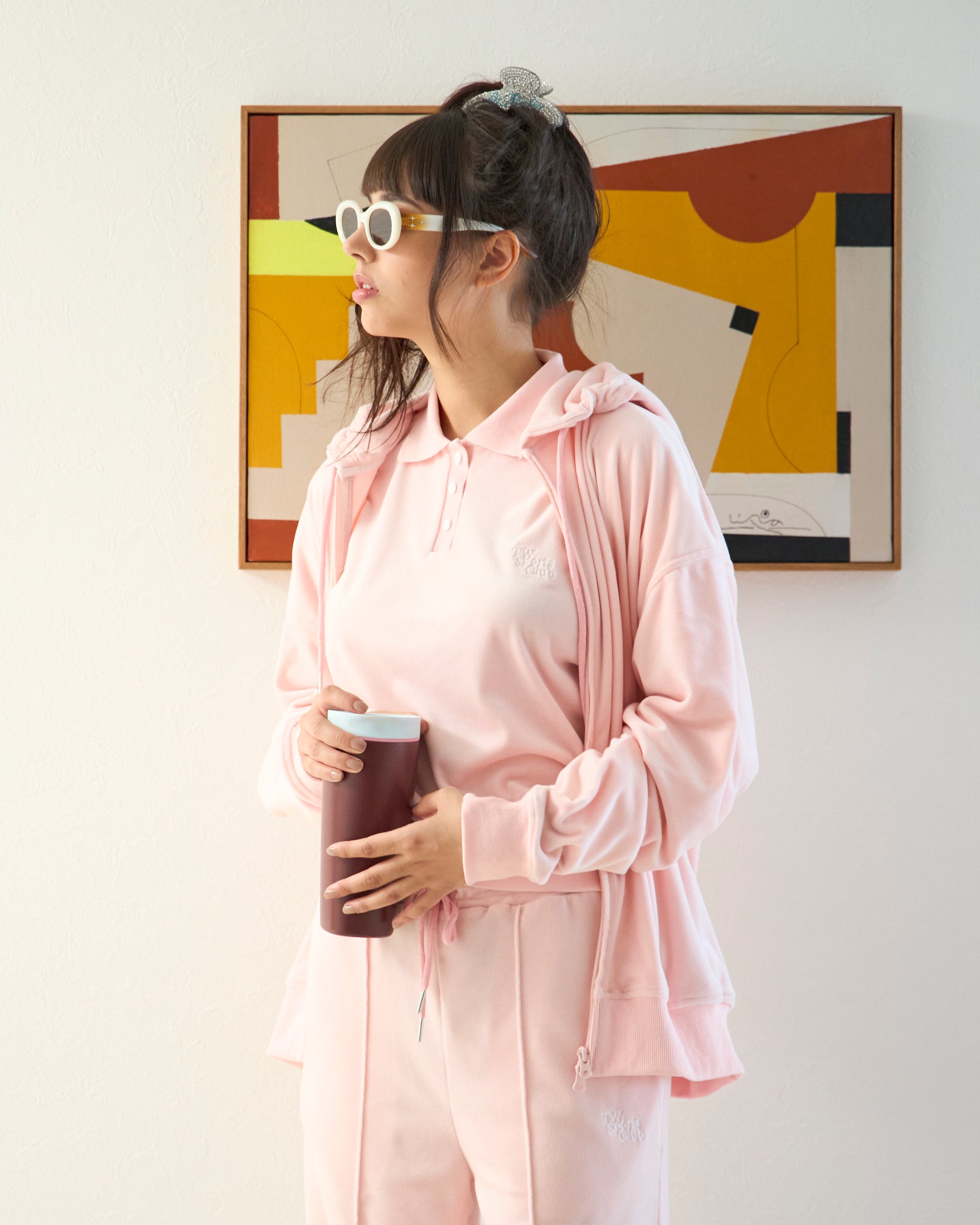 Velour Zip-Up Parker