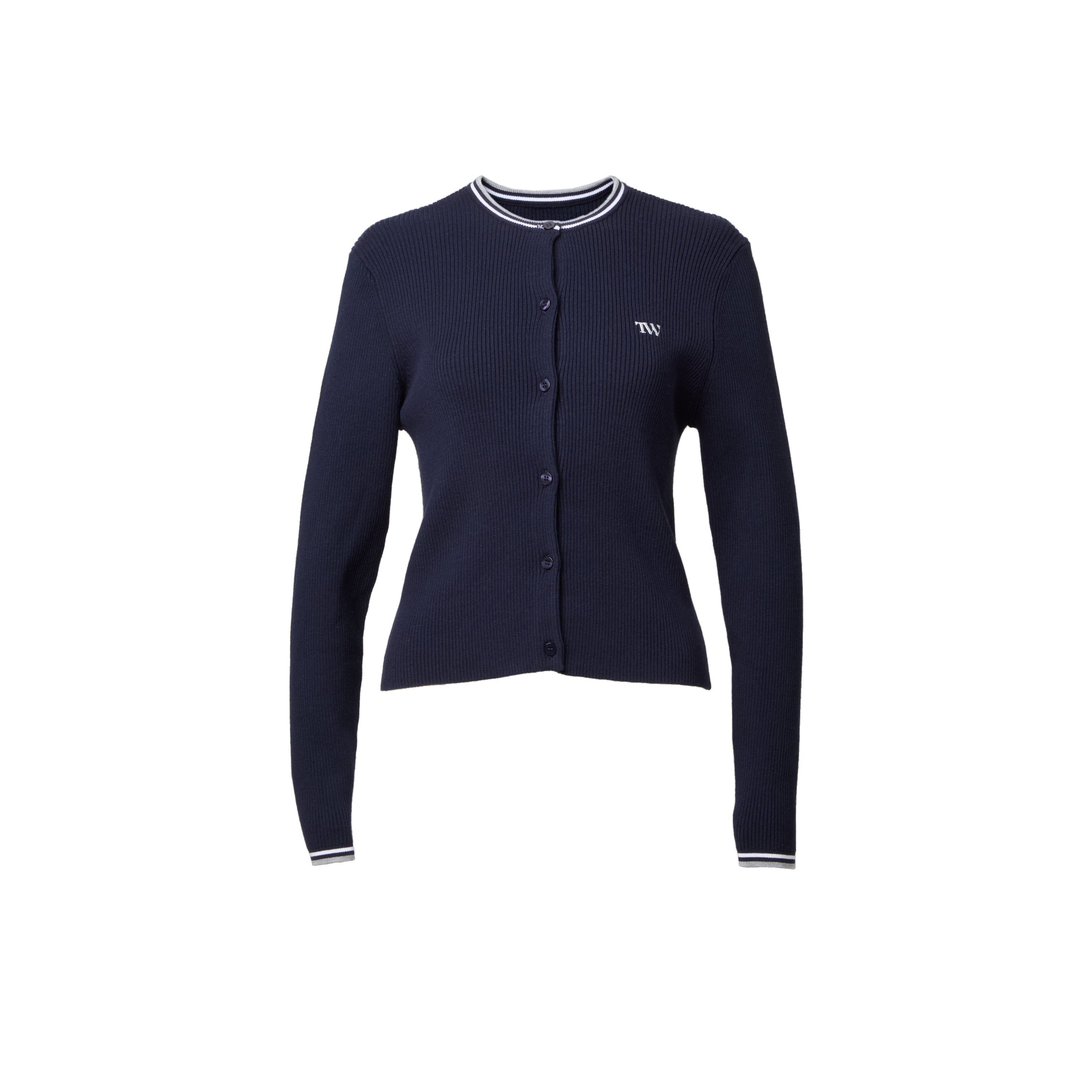 Line Rib Knit Cardigan