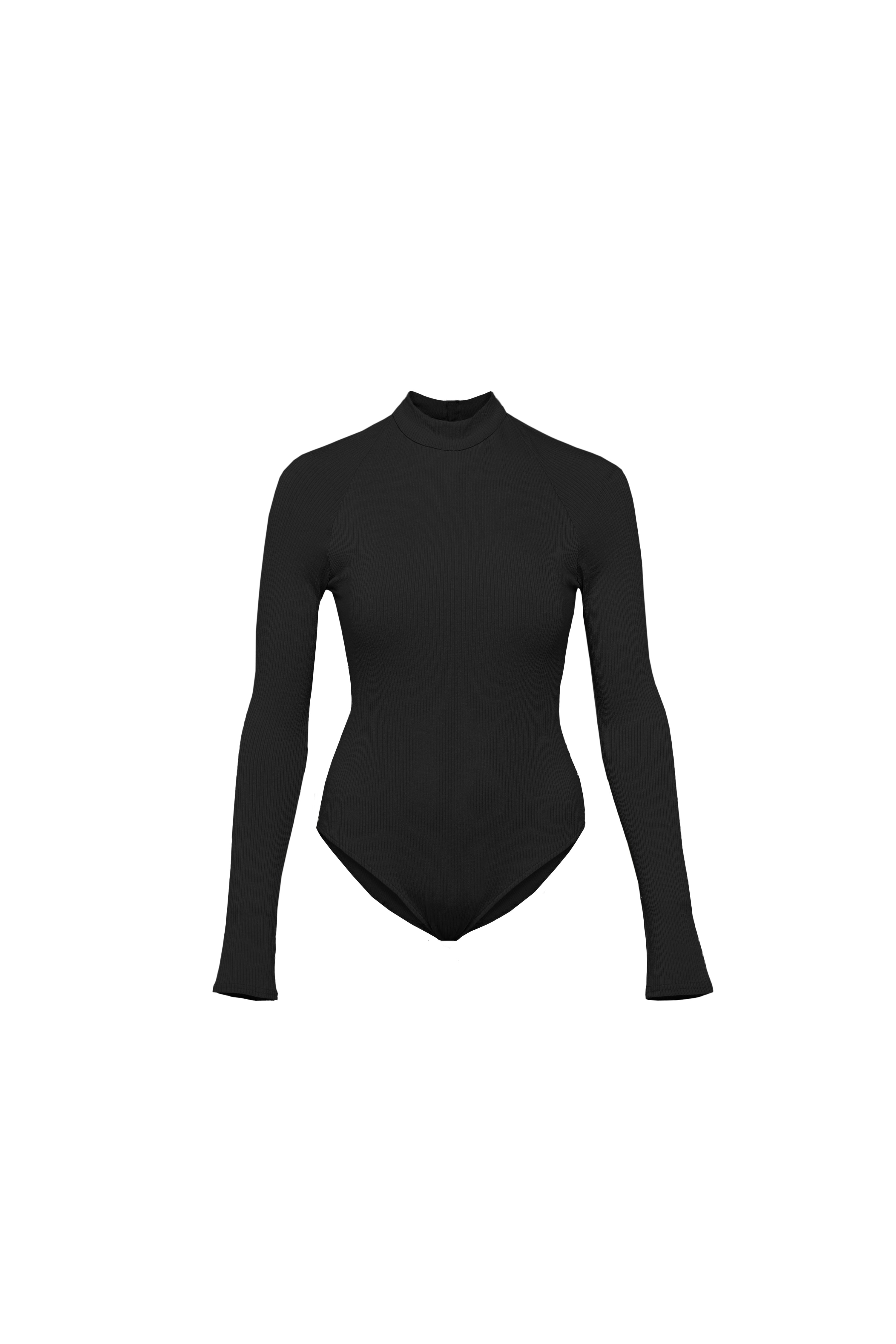 High Neck Long-Sleeve Bodysuit
