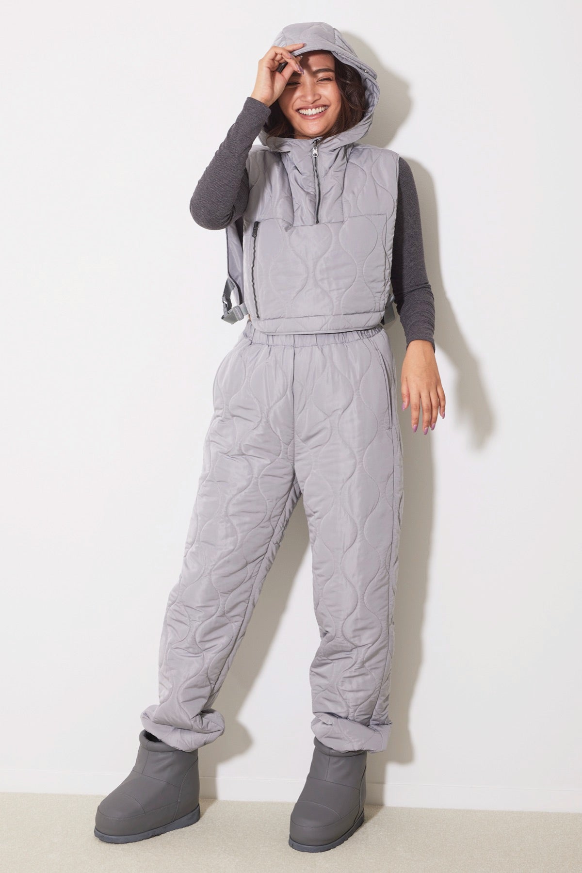 Nylon Quilt Pant