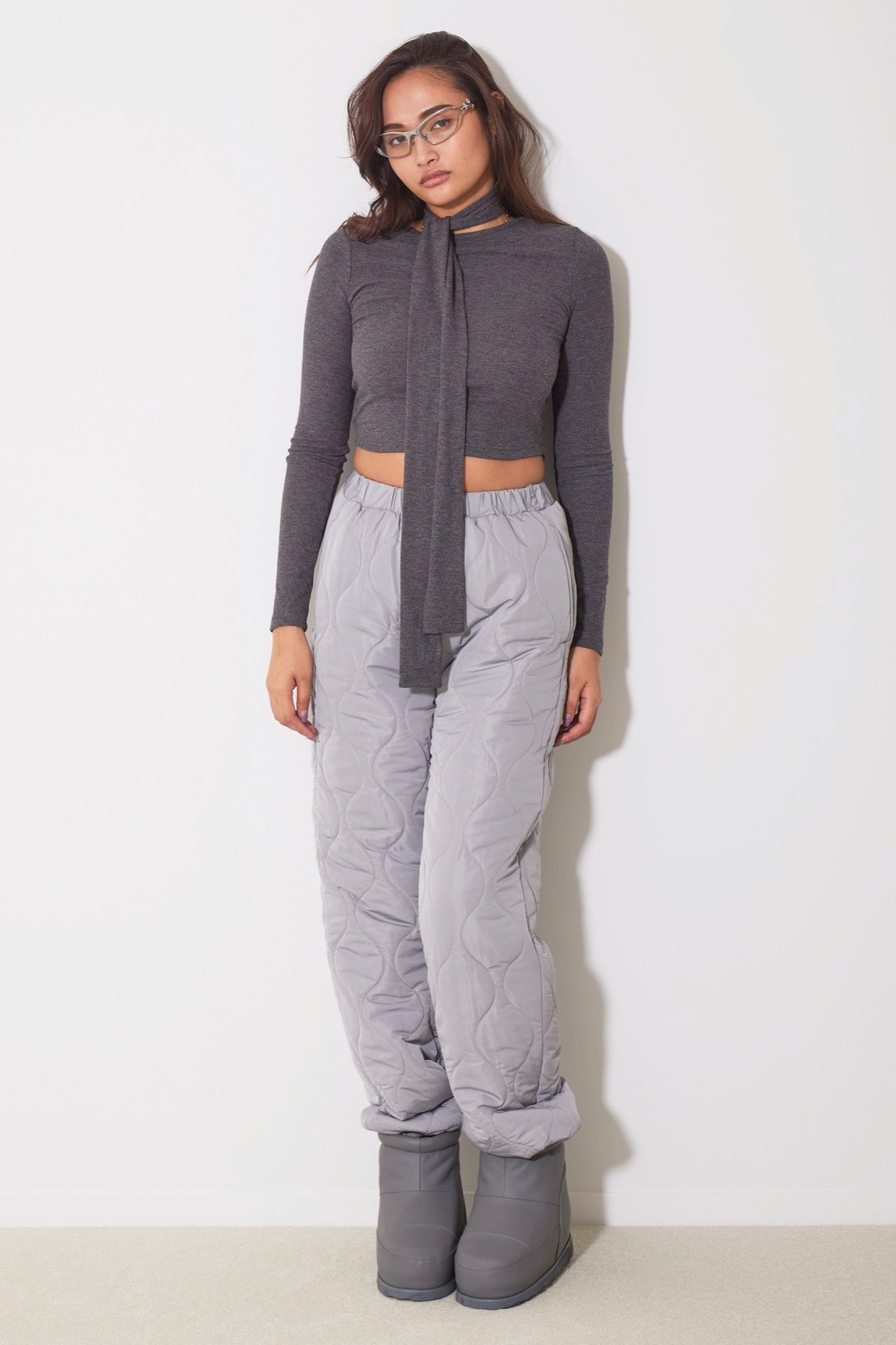 Nylon Quilt Pant