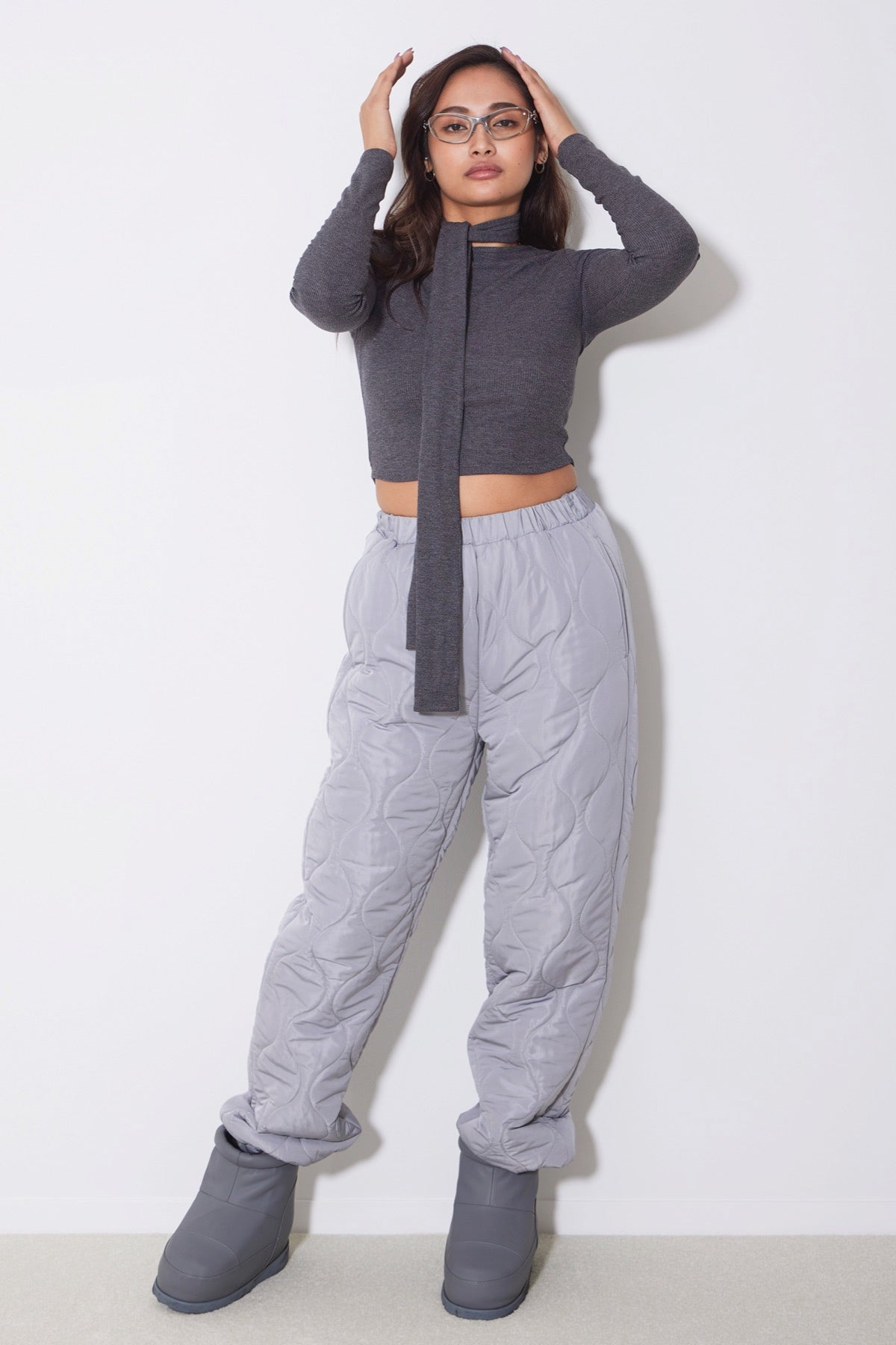 Nylon Quilt Pant