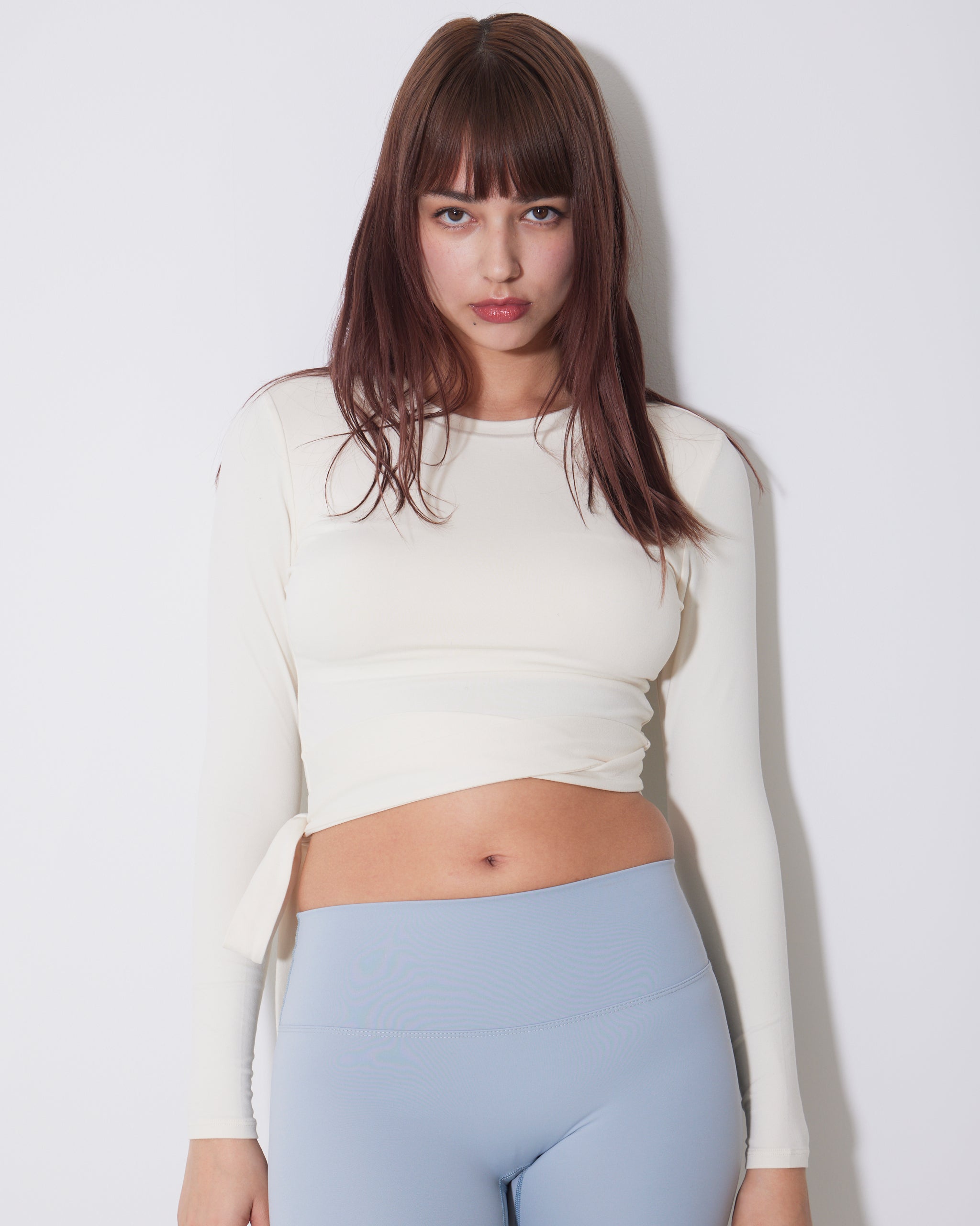 TW YOGA L/S Waist Strap Tops