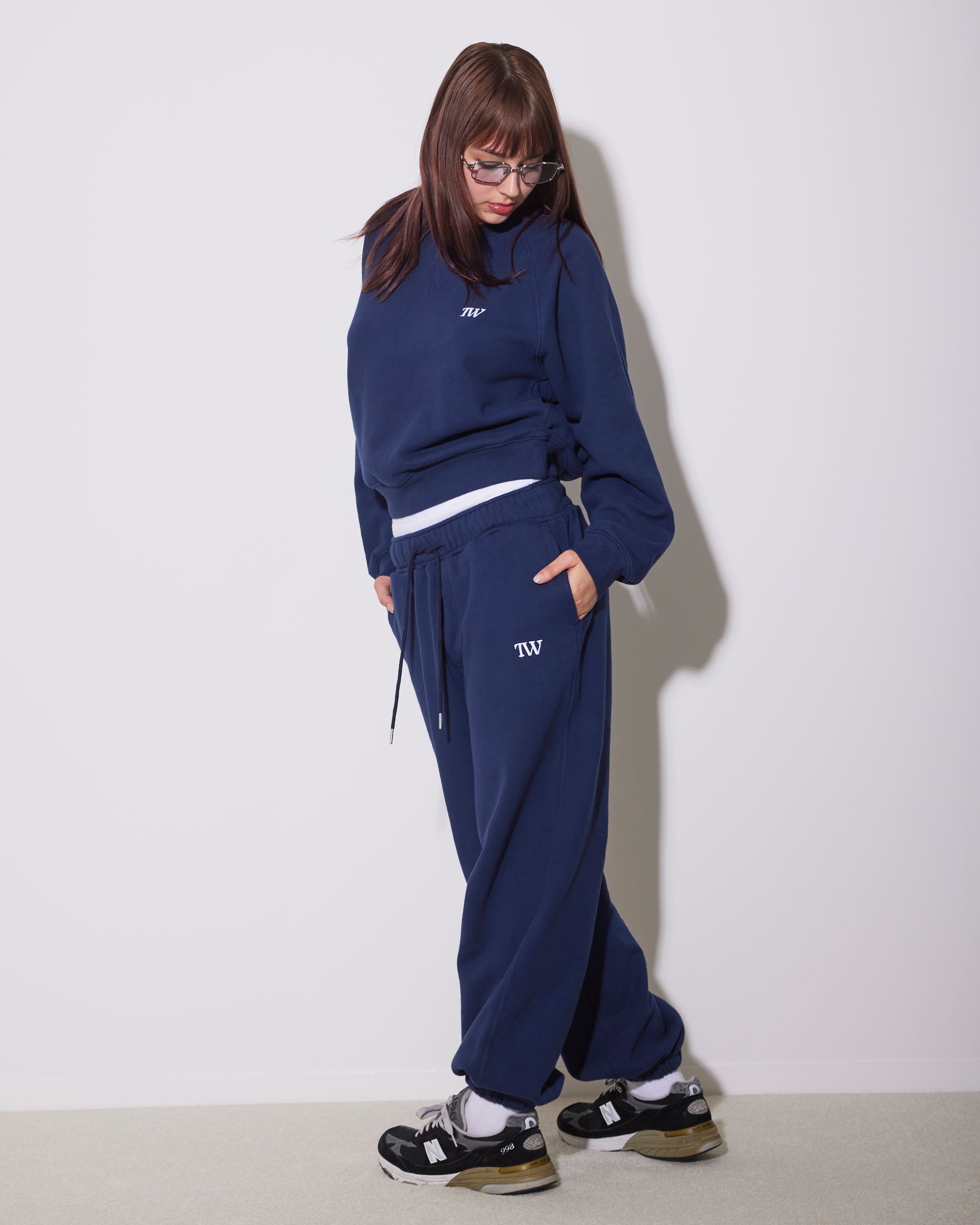 ニュジ パワパフ コラボ トレーナー ネイビー NewJeans パワパフ コラボ トレーナー