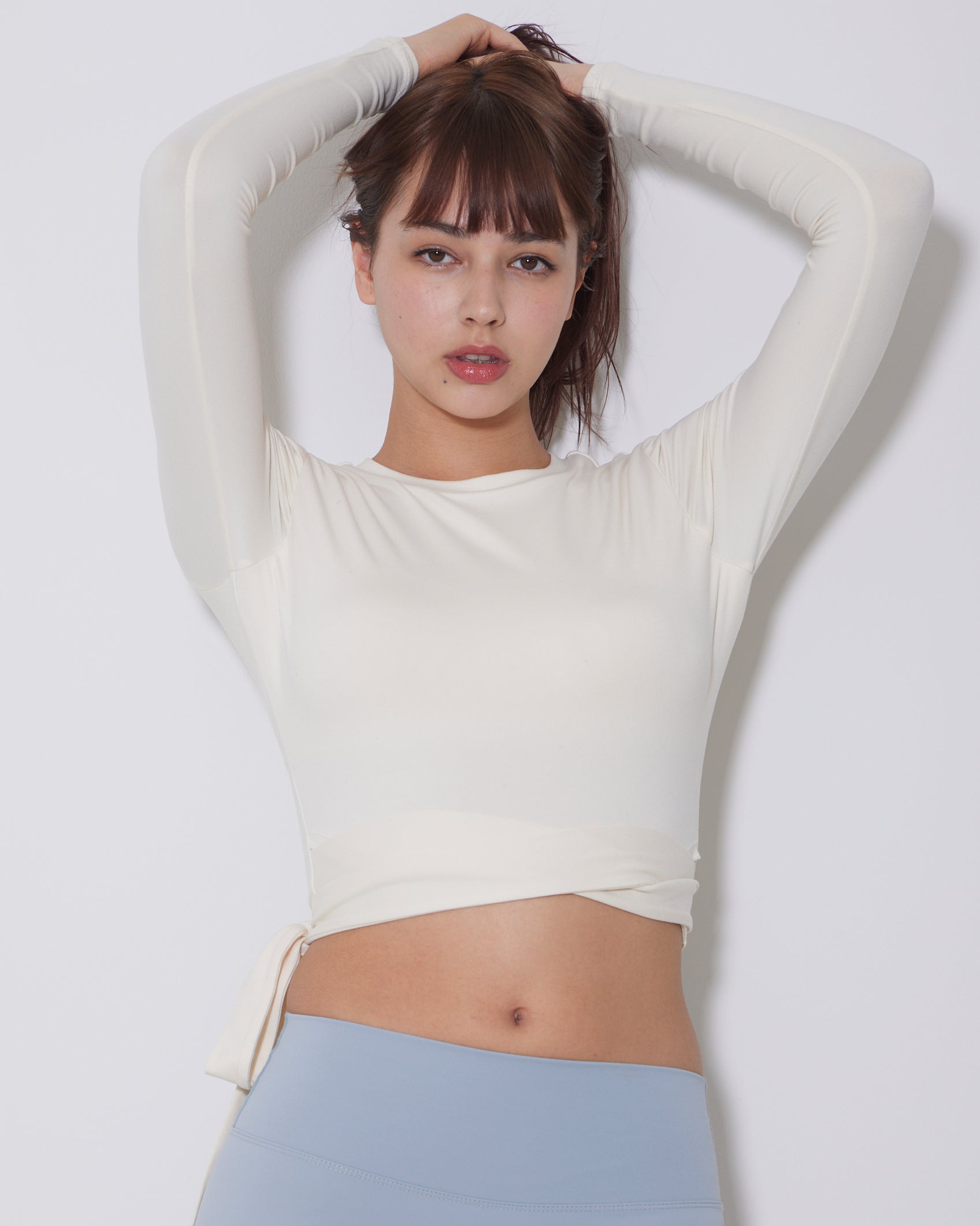 TW YOGA L/S Waist Strap Tops