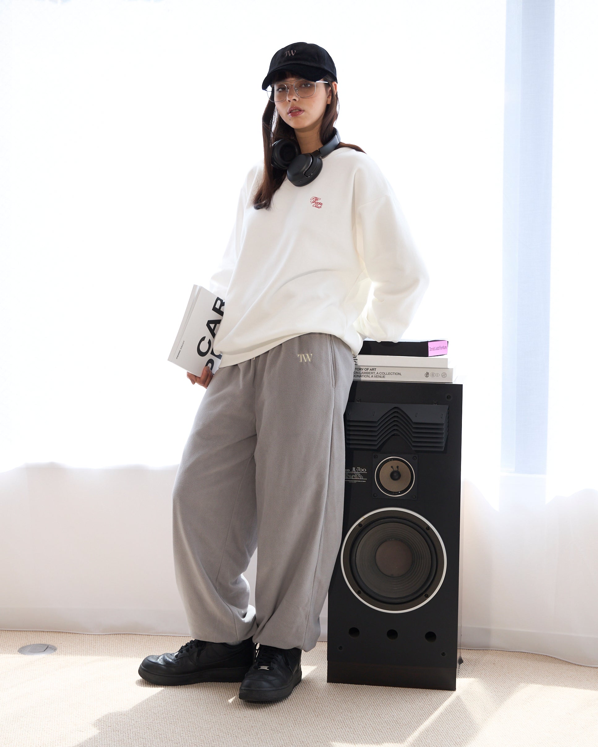 nylon × fleece 2way pants