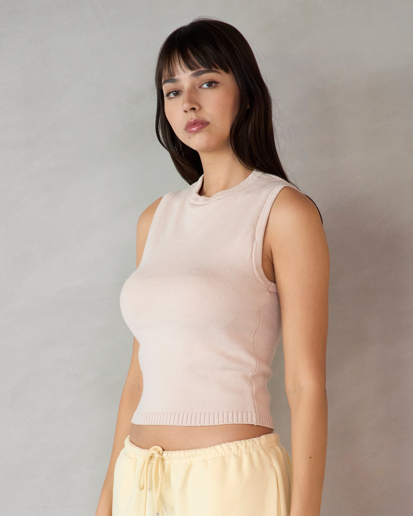 Back Open Knit Tops