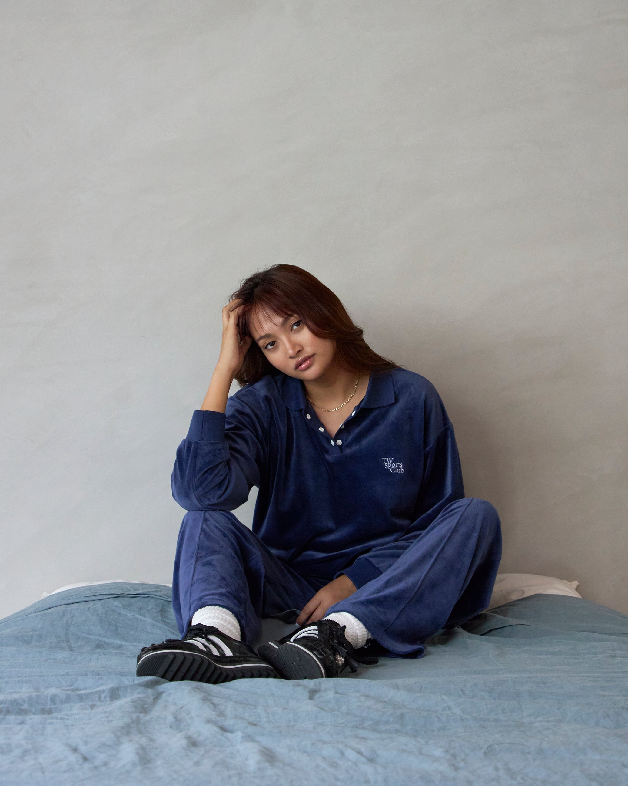 最安値 blank 25aw Cross velour shirt Velour Shirt – TW