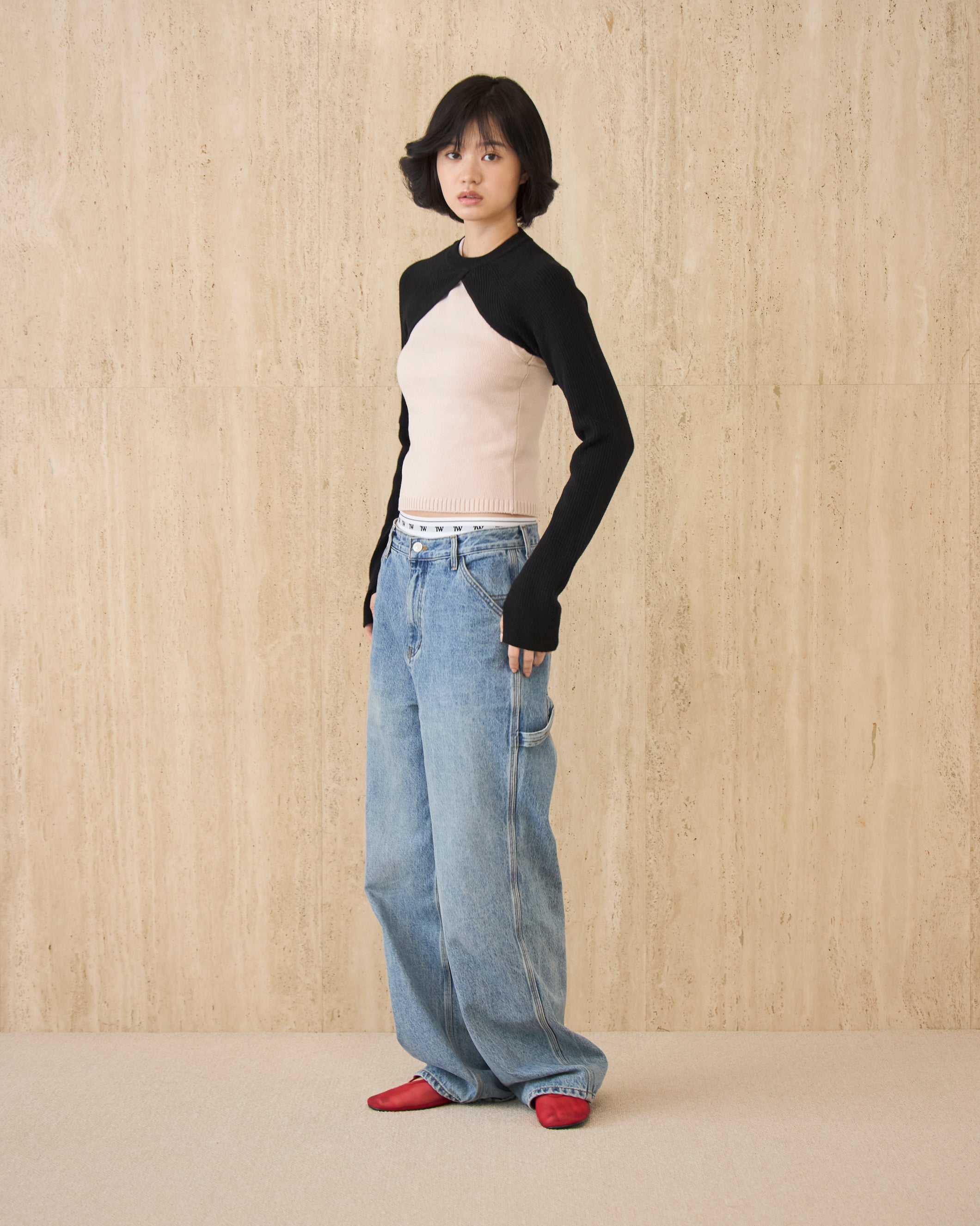 Back Open Knit Tops