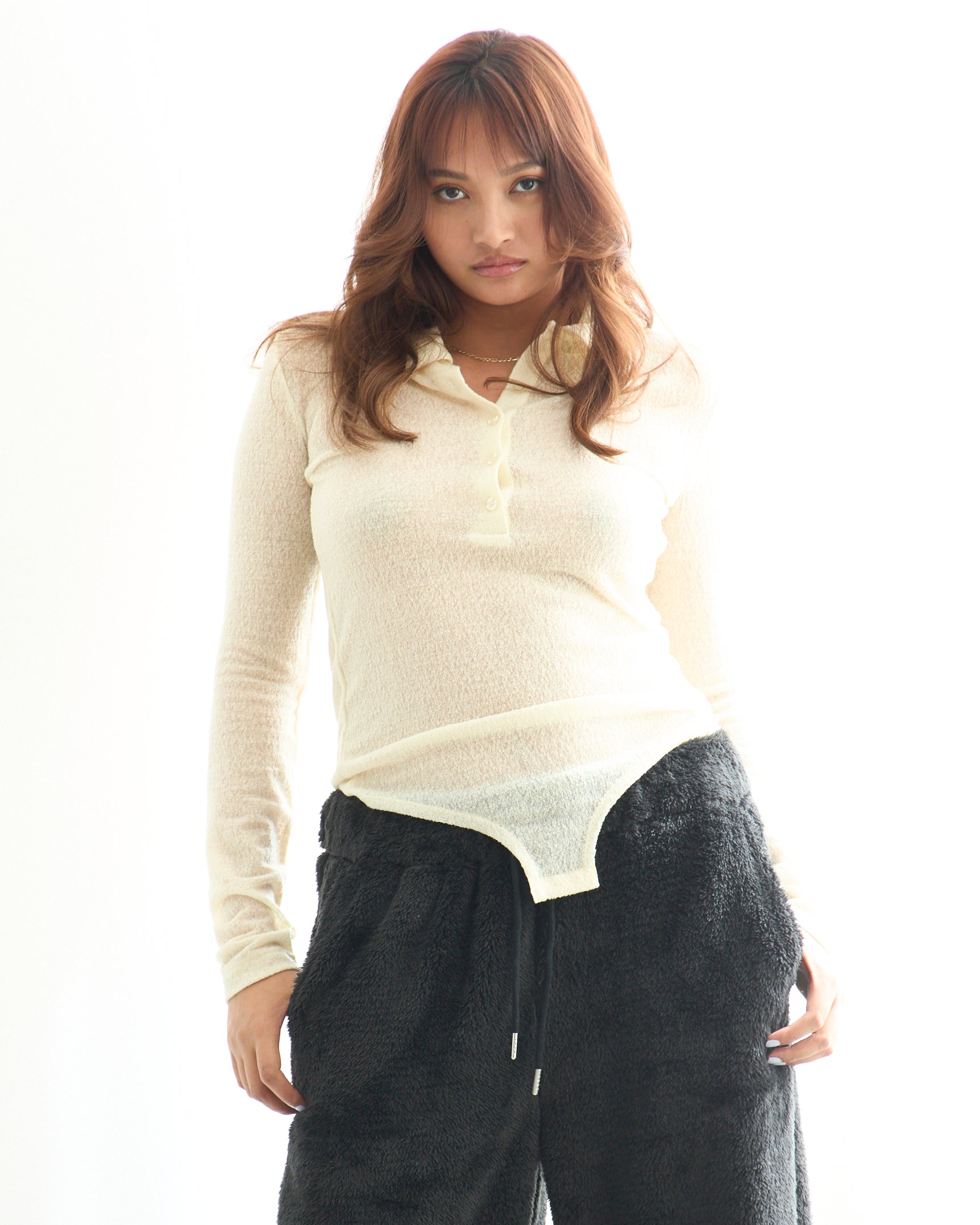 Sheer Polo BodysuitsB