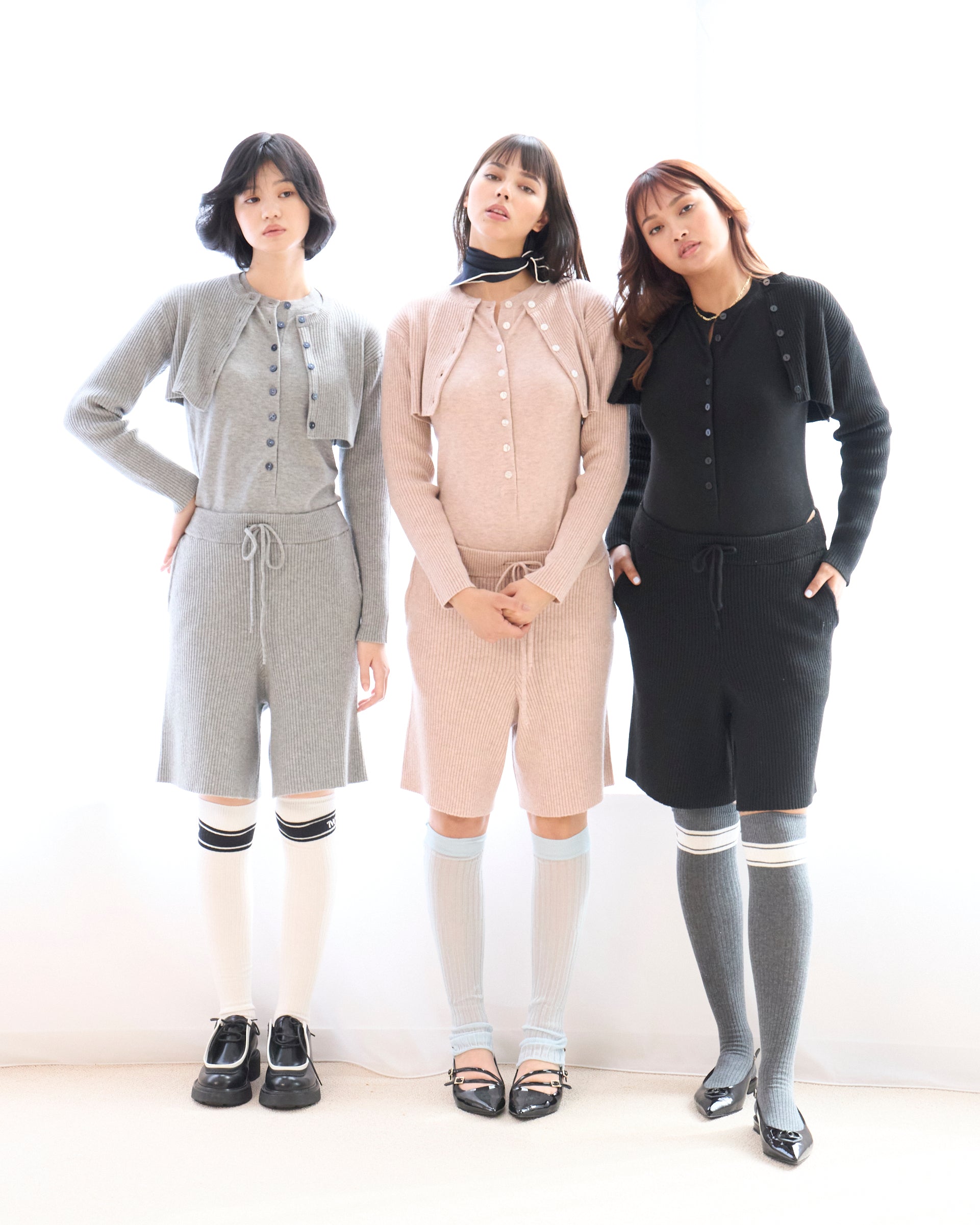 Henry Neck Knit Bodysuits