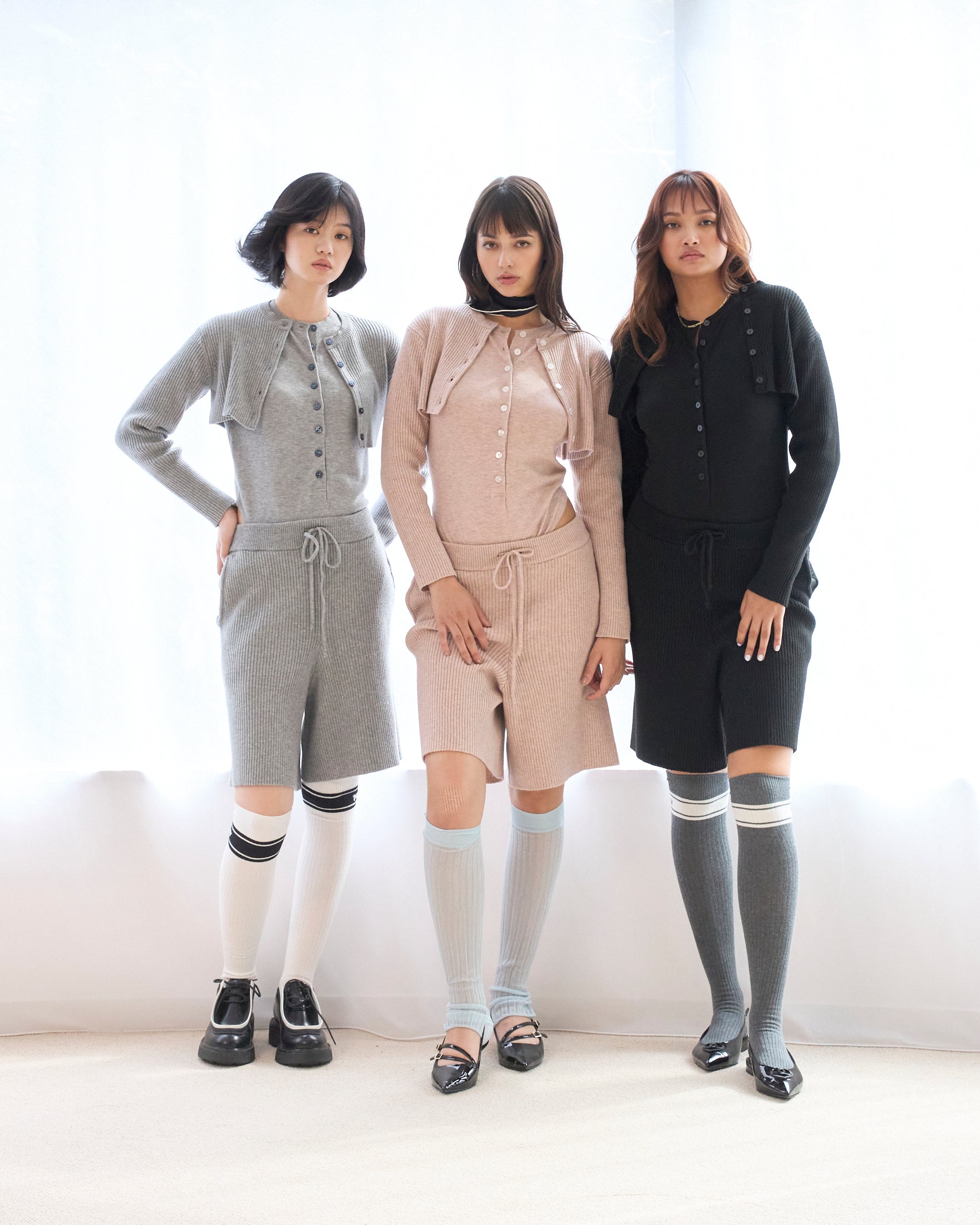 Henry Neck Knit Bodysuits