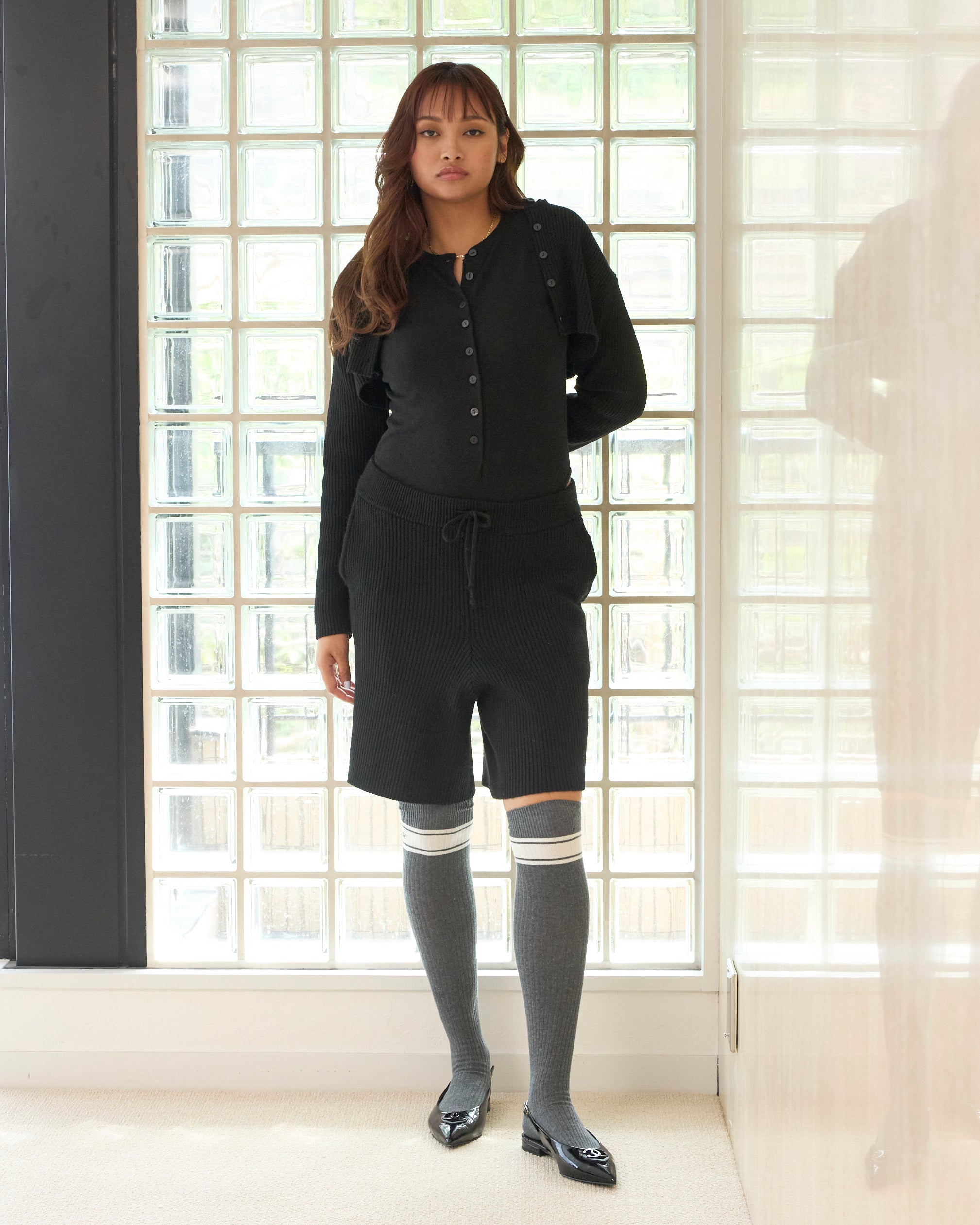 Henry Neck Knit Bodysuits