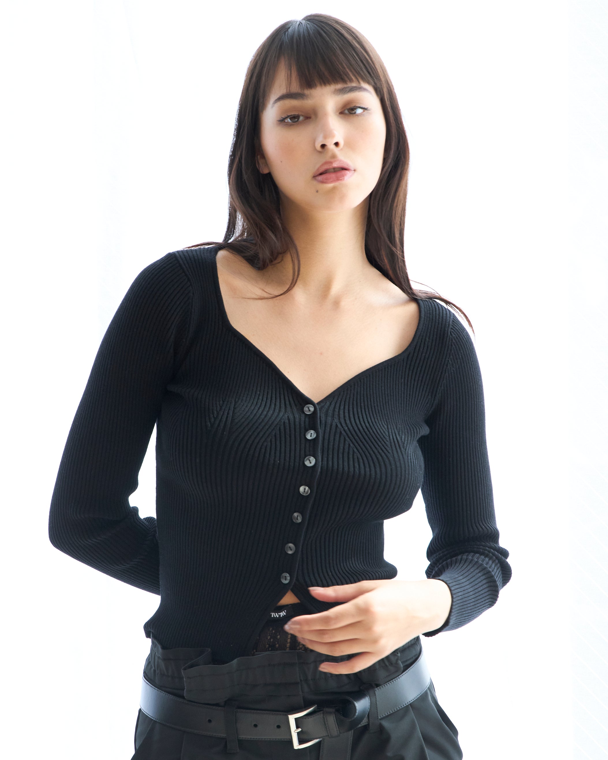 Rib Knit Cardigan