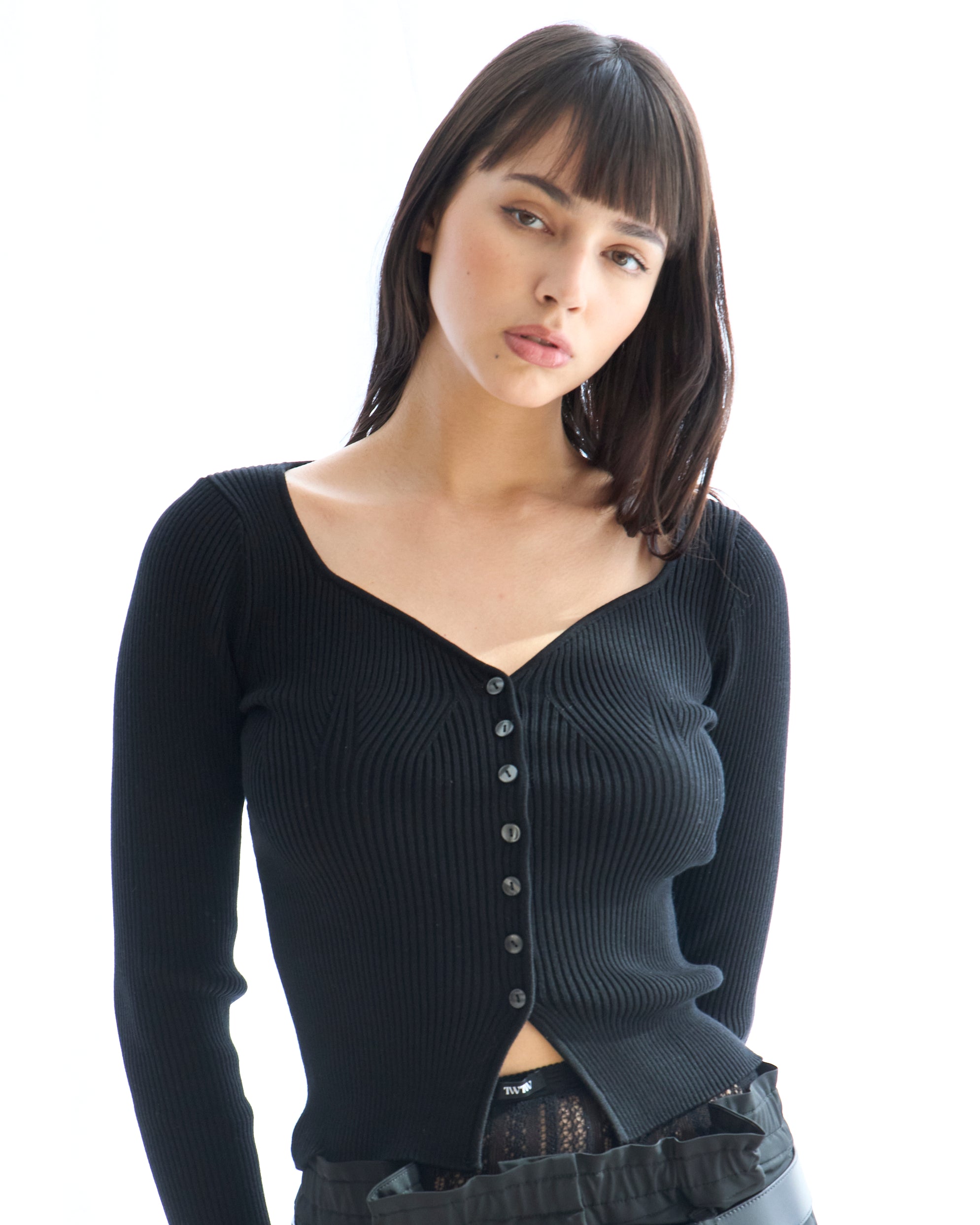 Rib Knit Cardigan