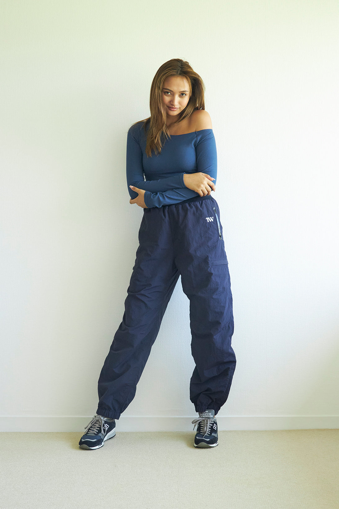 TW 美品Rib Nylon Pants リブ ナイロン パンツ ネイビー Rib Nylon Pants – TW