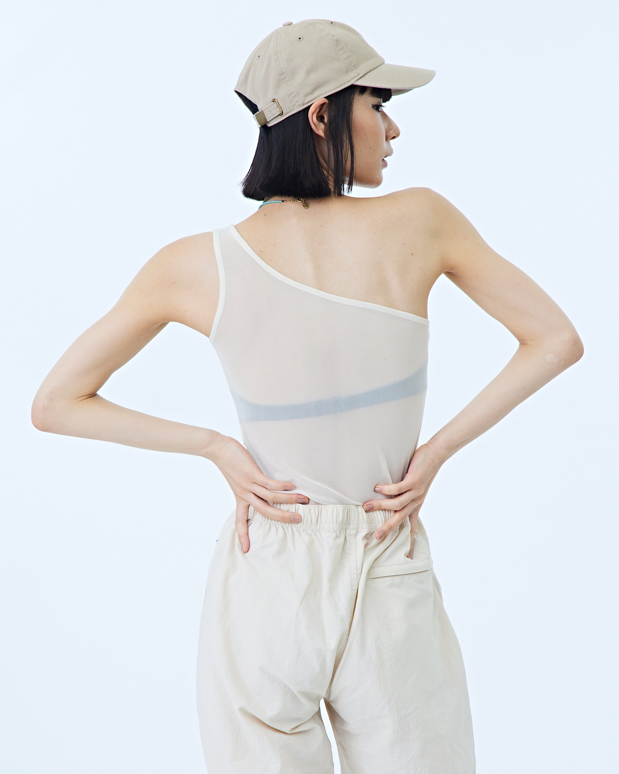 Soft Mesh One ShoulderTops – TW