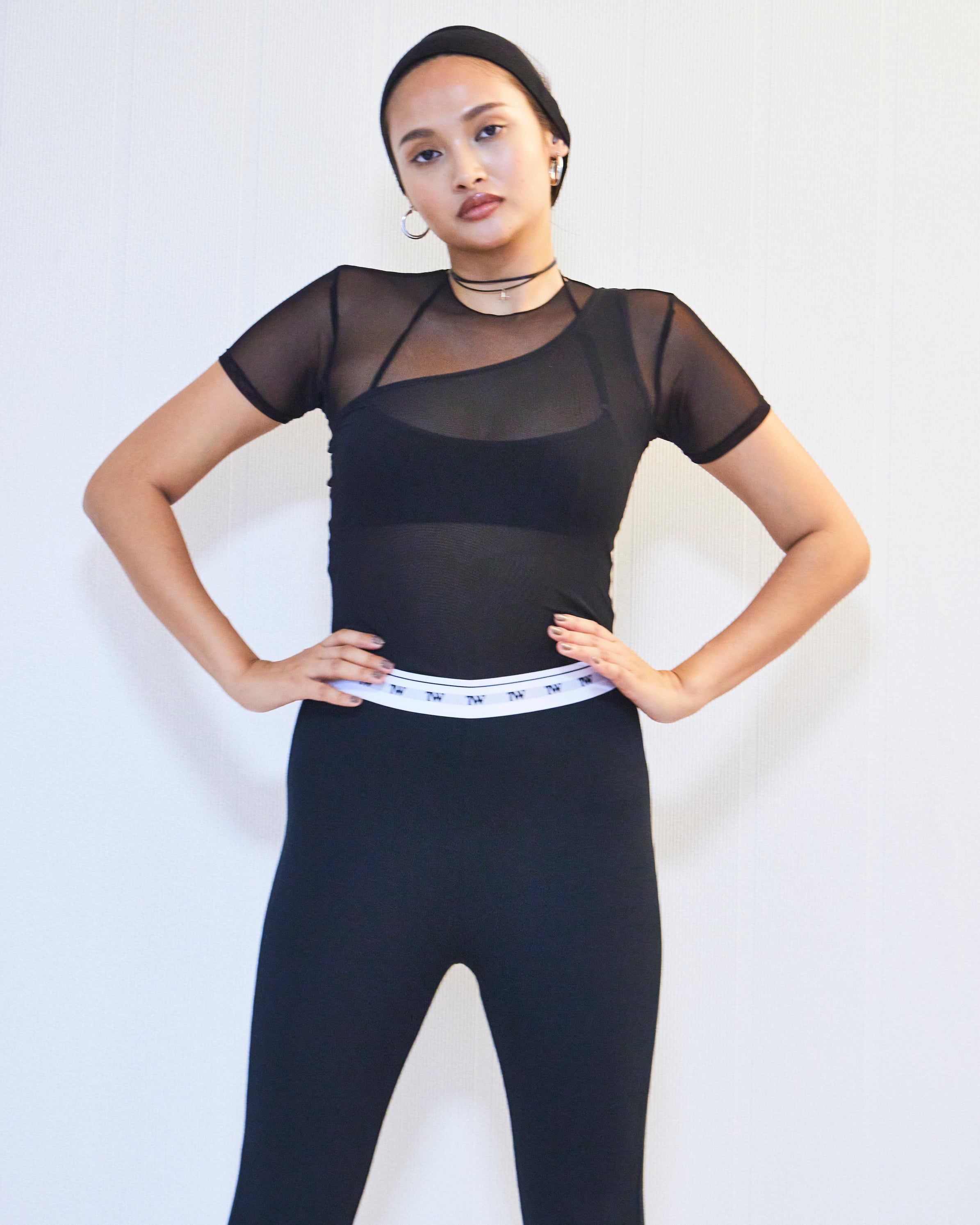 Soft Mesh One ShoulderTops – TW