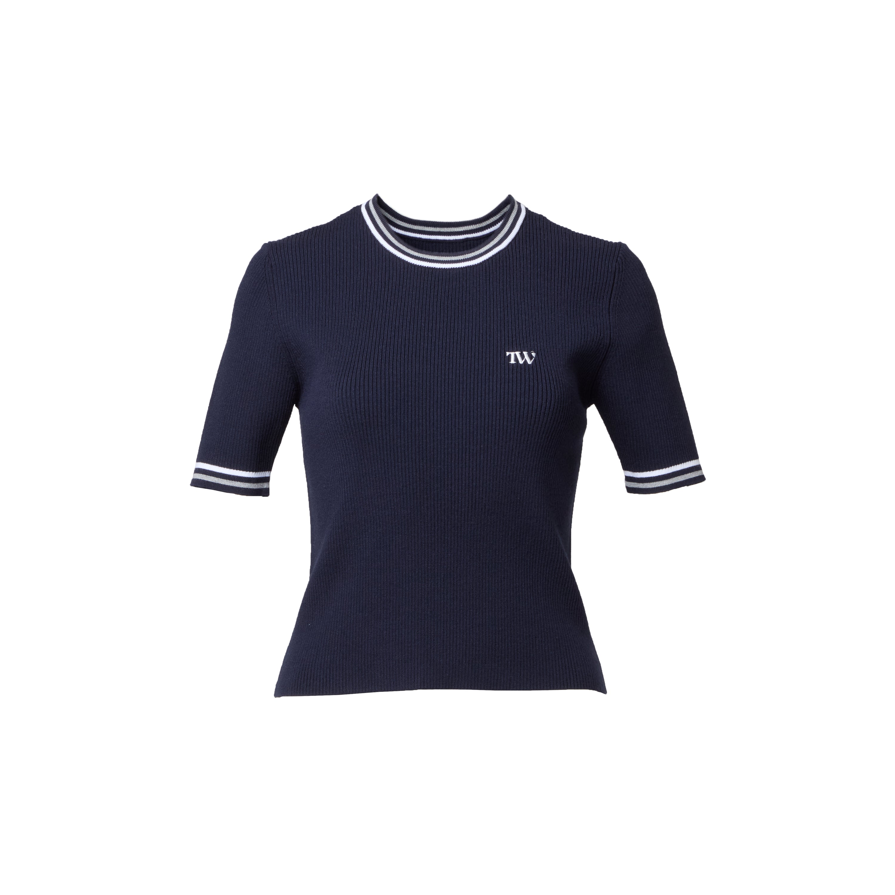 Line Rib Knit Tops