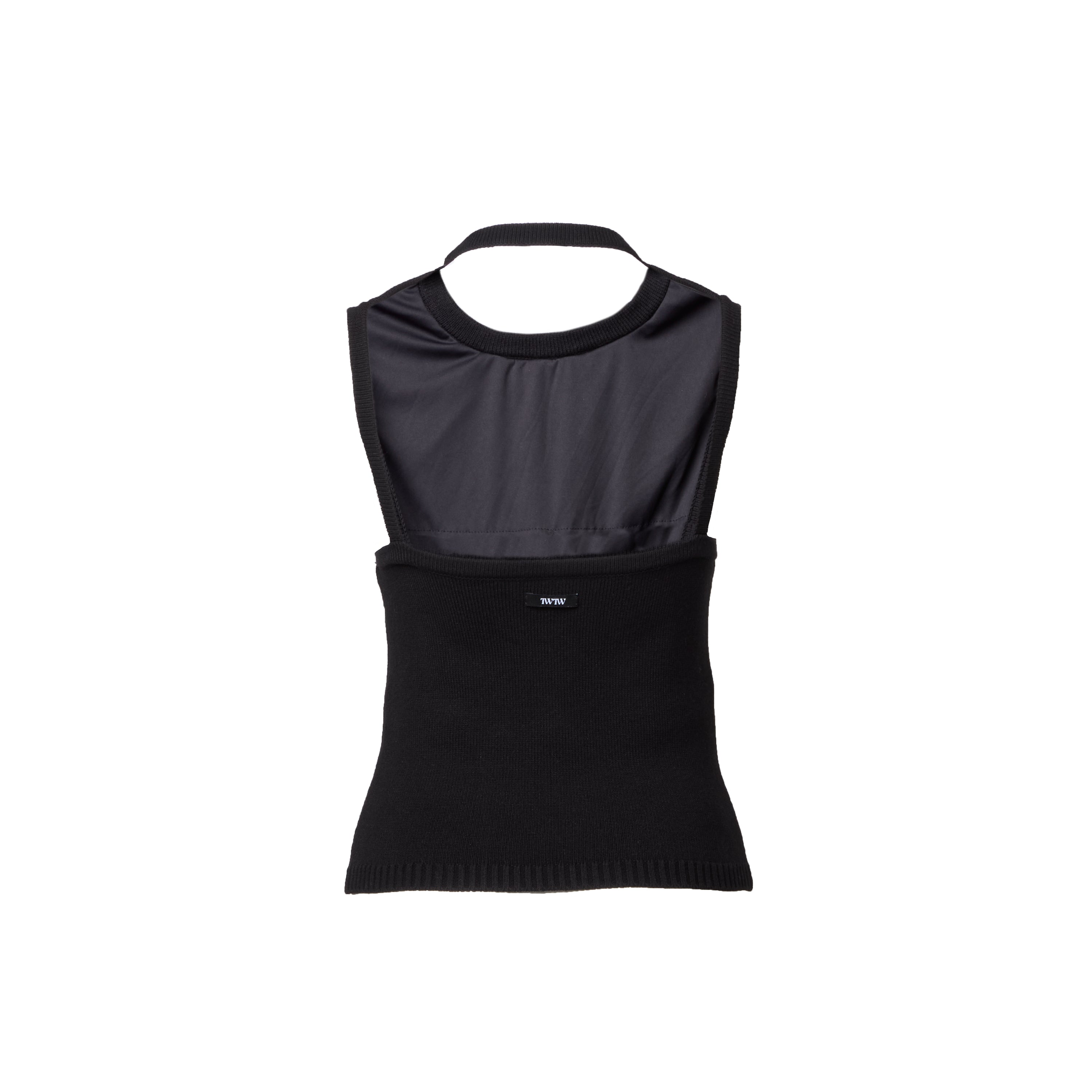 Back Open Knit Tops