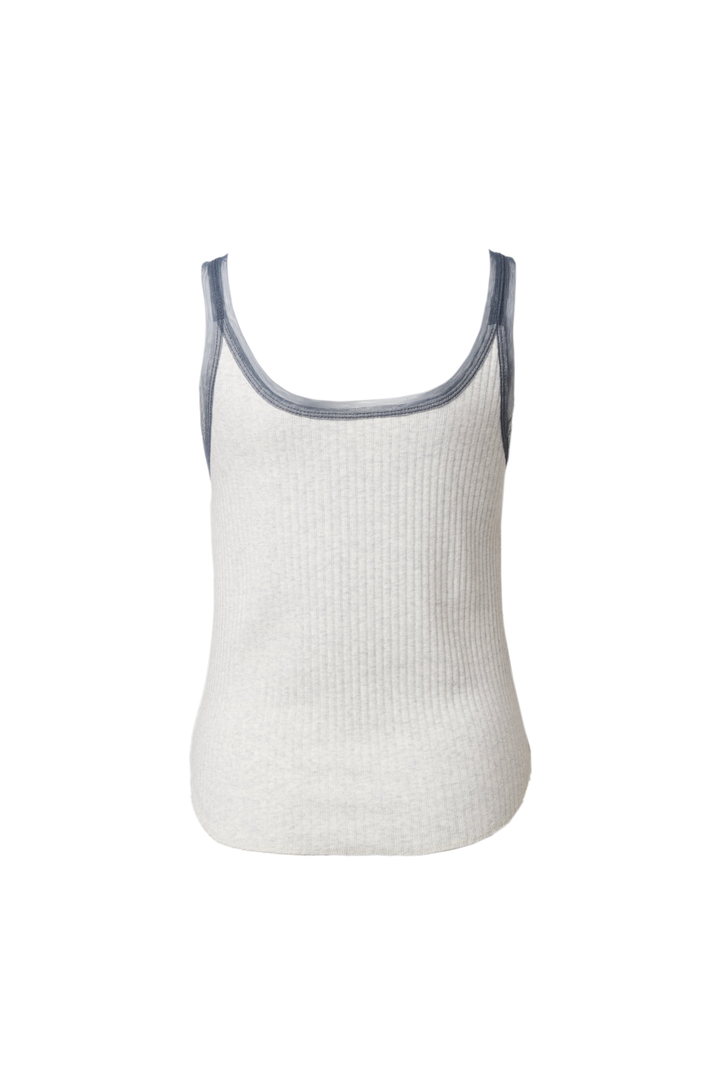 Tulle Rib Tank Top