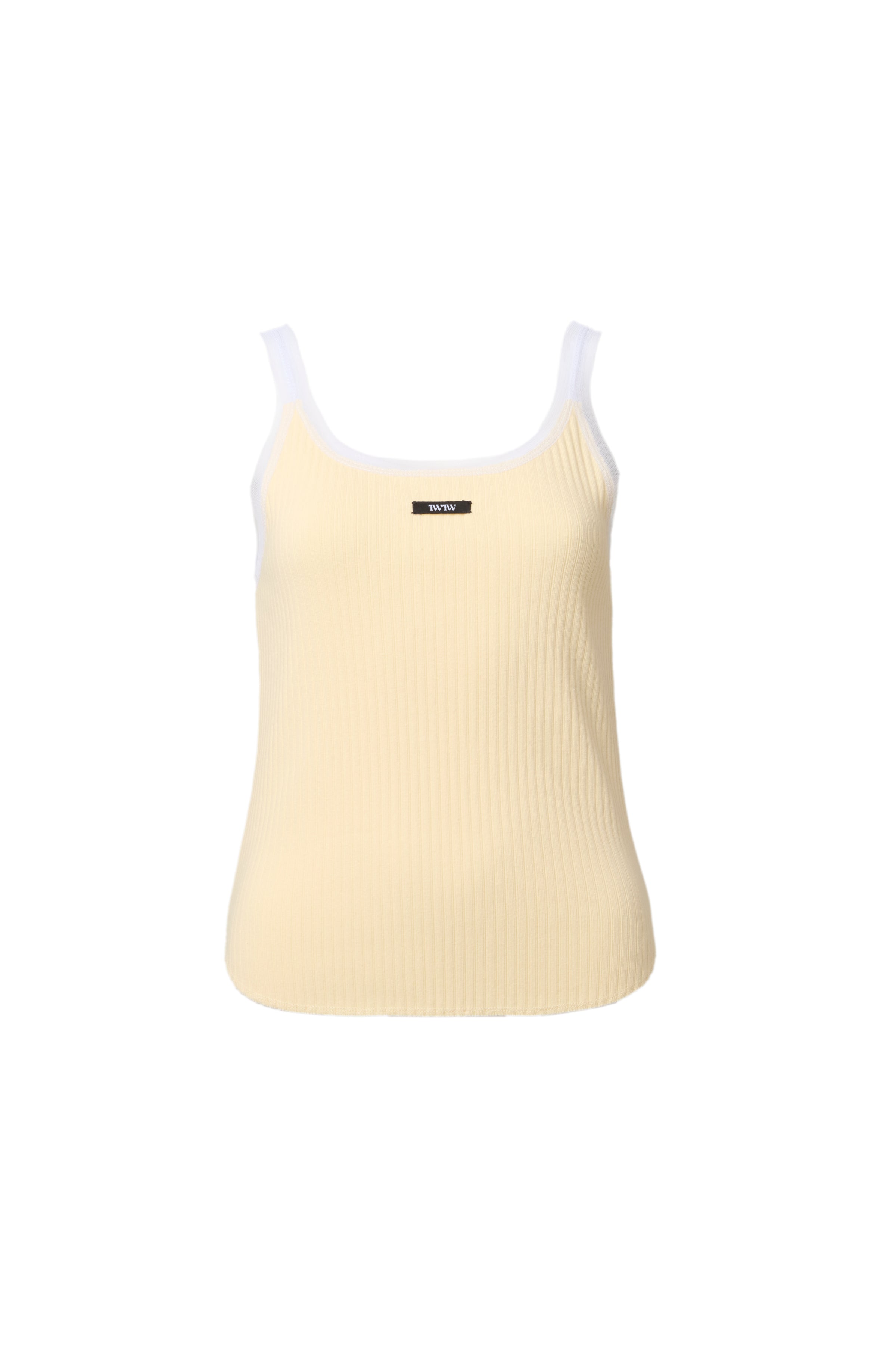 Tulle Rib Tank Top