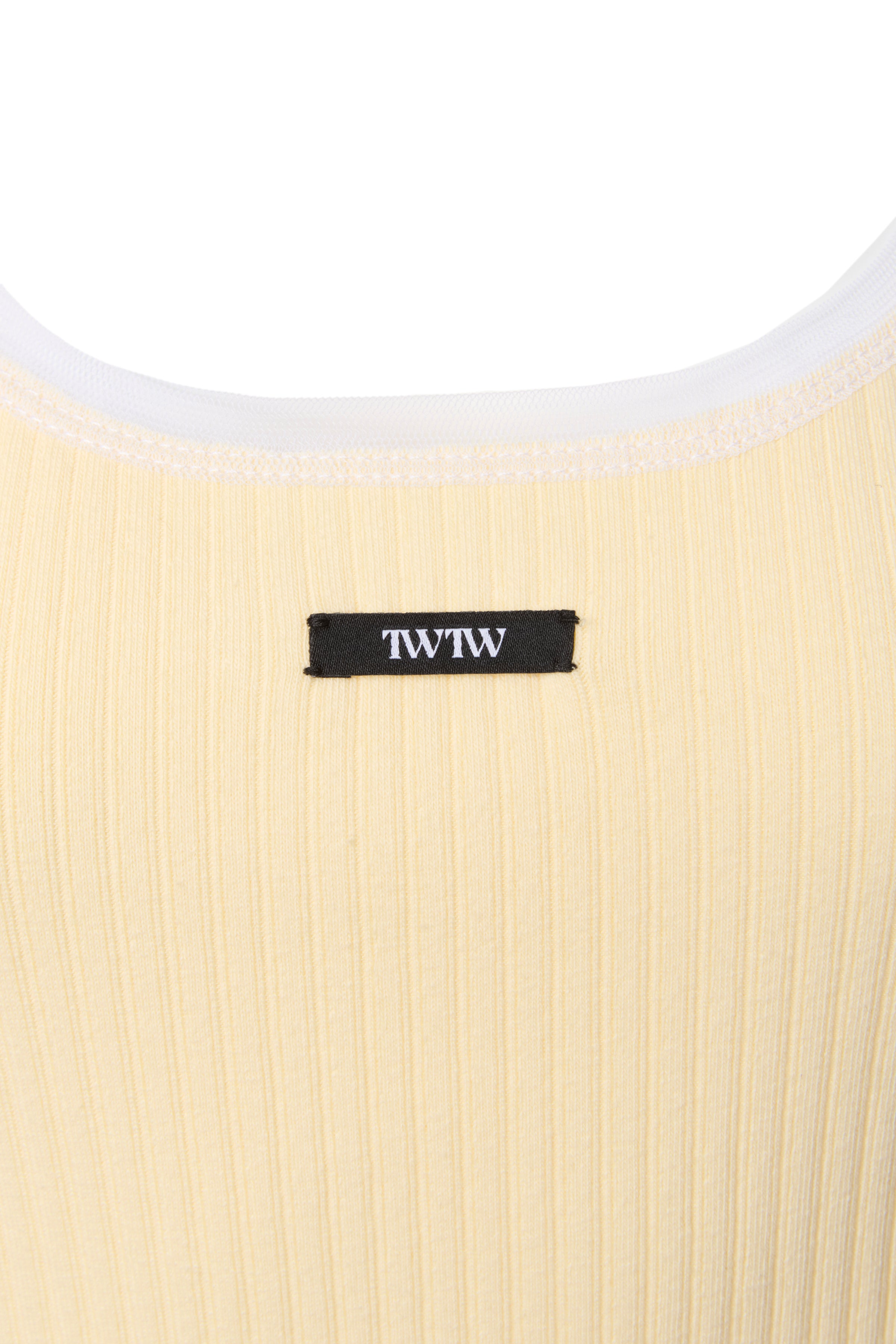 Tulle Rib Tank Top