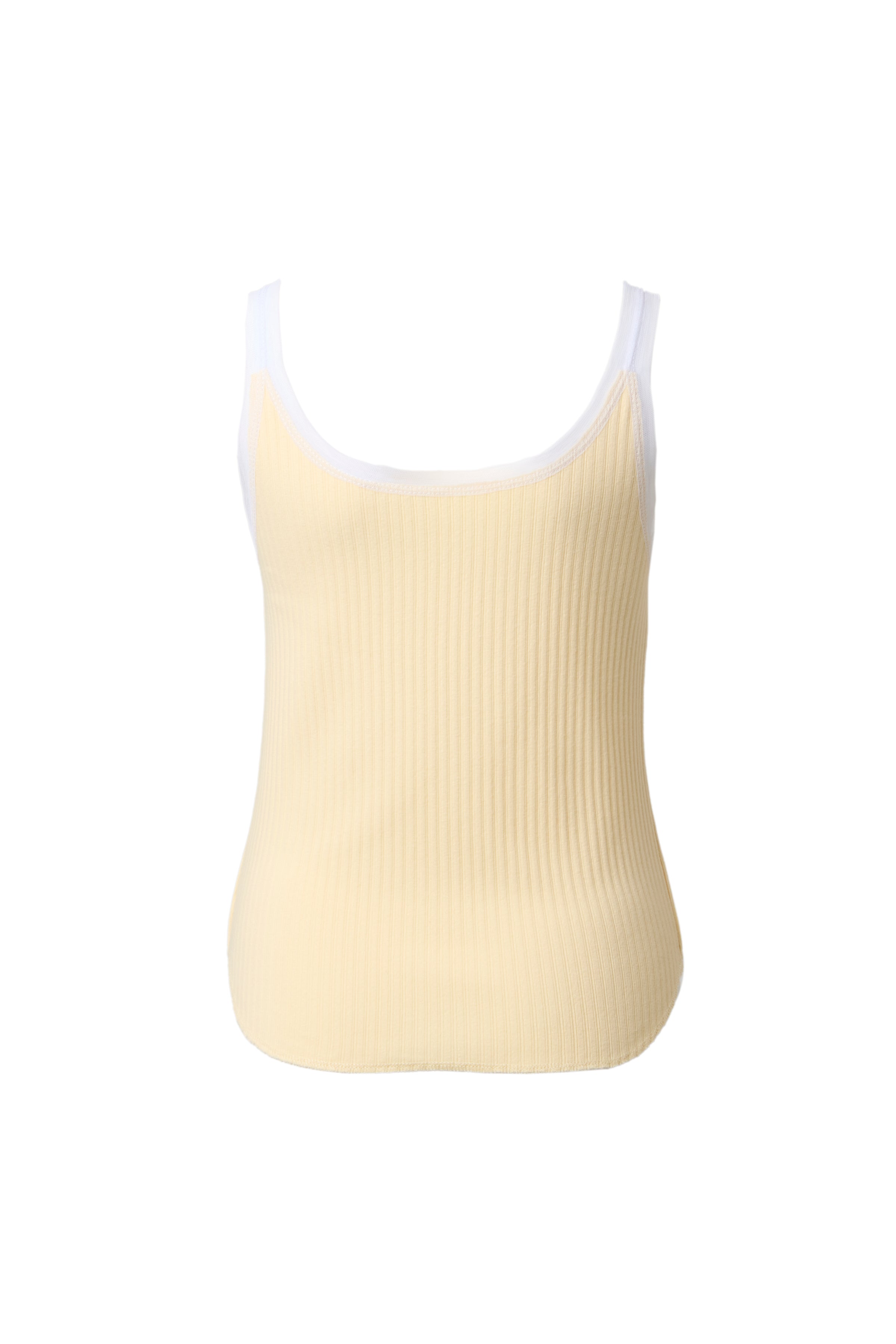 Tulle Rib Tank Top