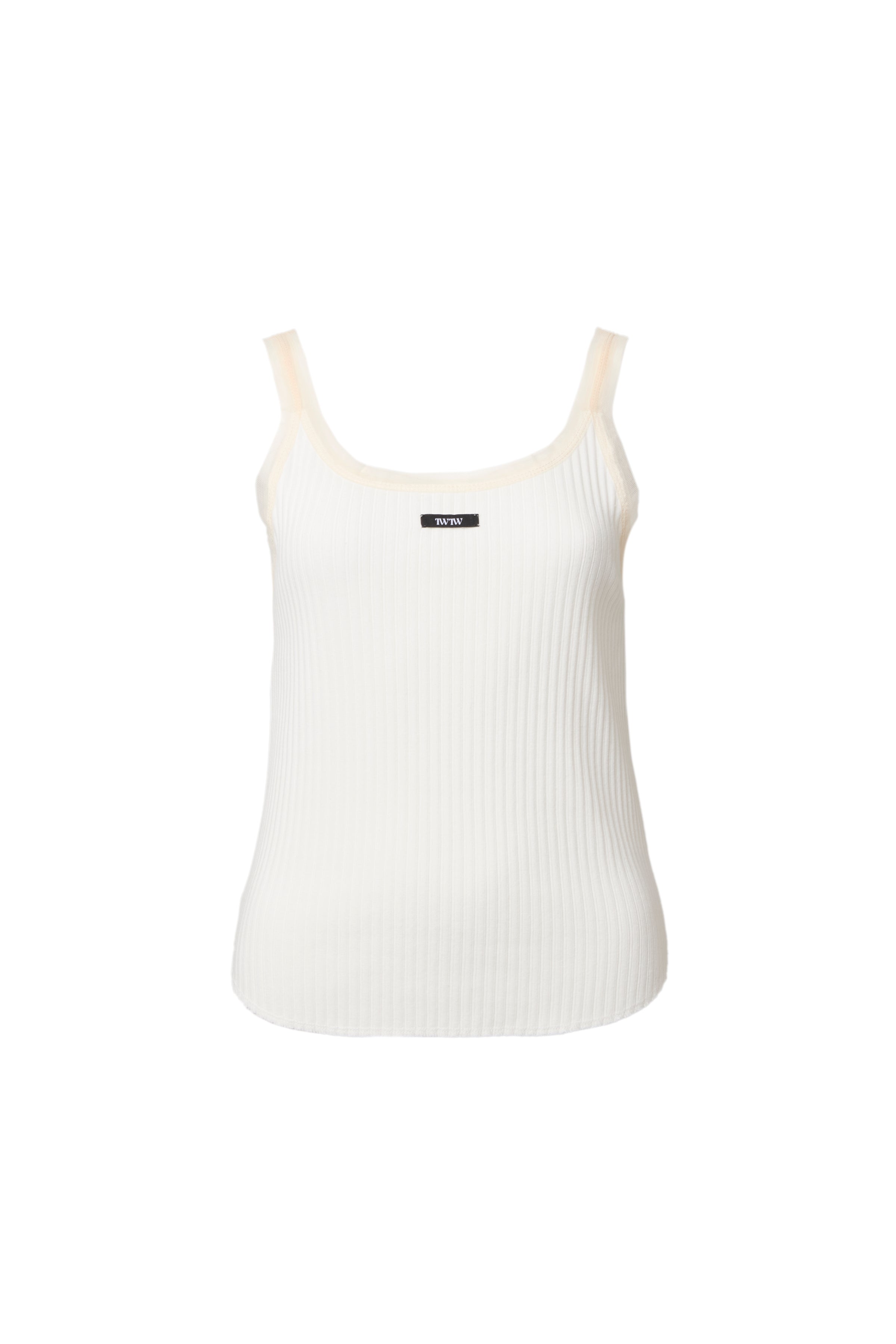 Tulle Rib Tank Top