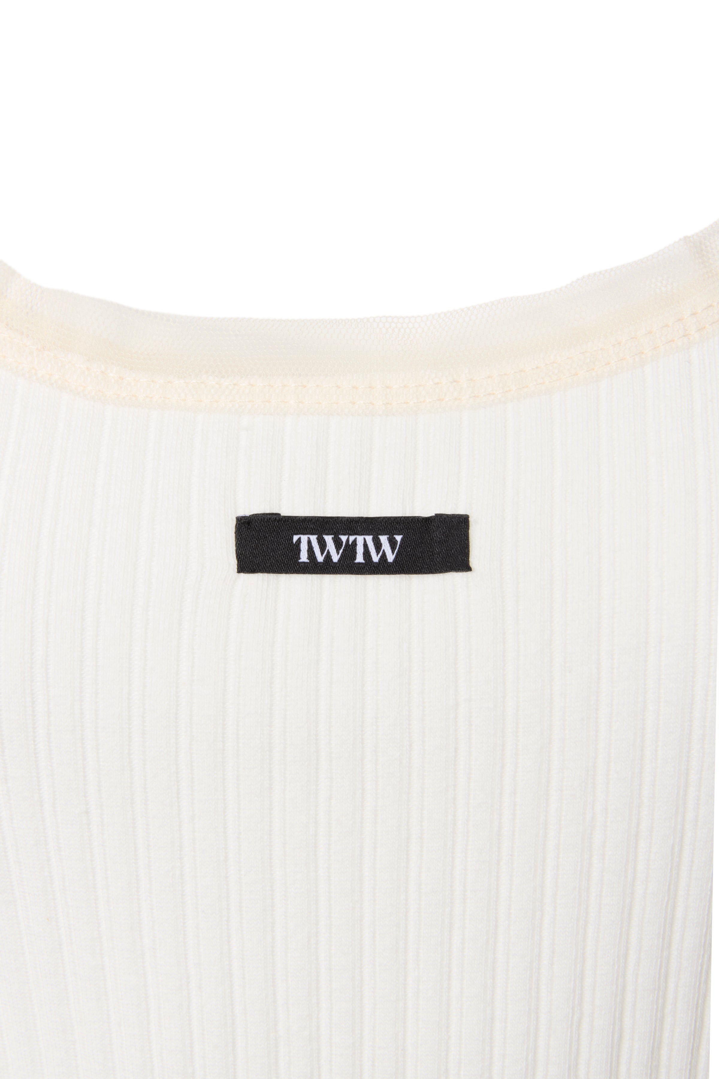 Tulle Rib Tank Top