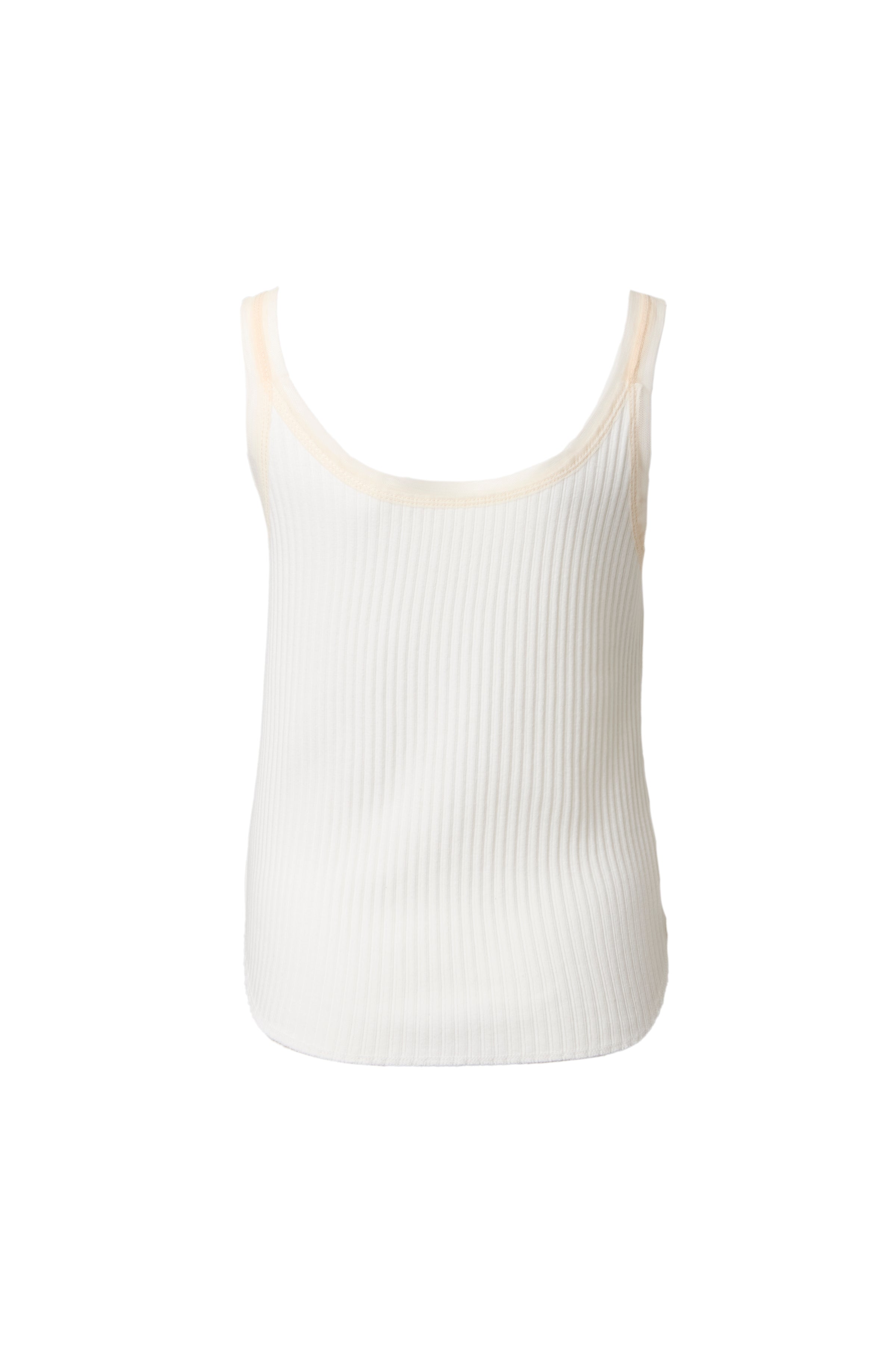 Tulle Rib Tank Top