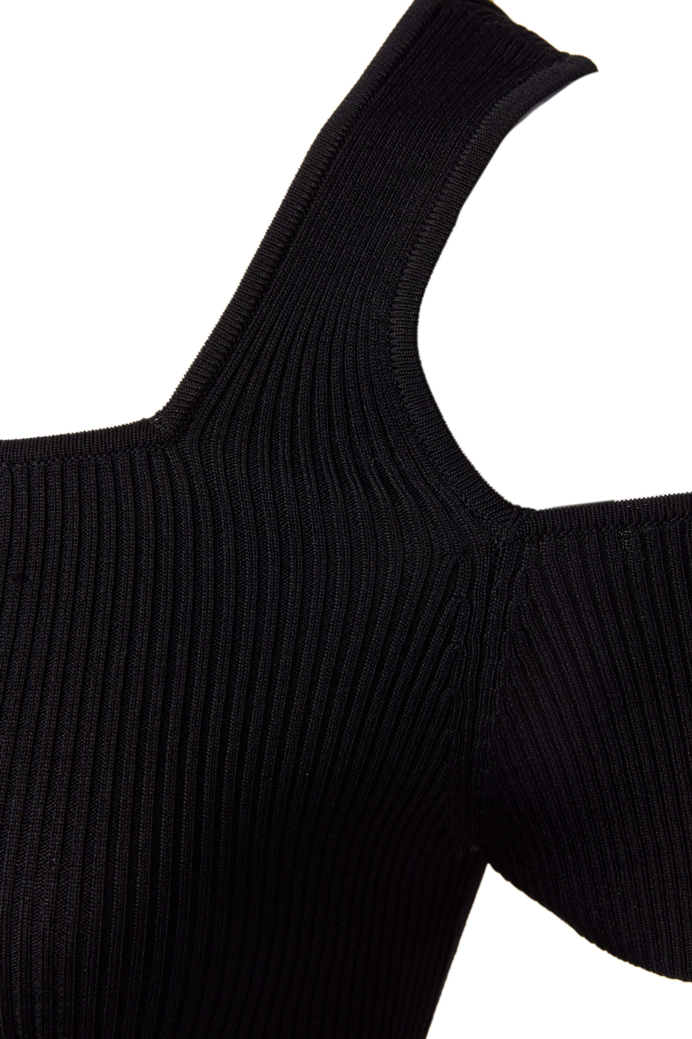 Square Neck Rib Knit Tops