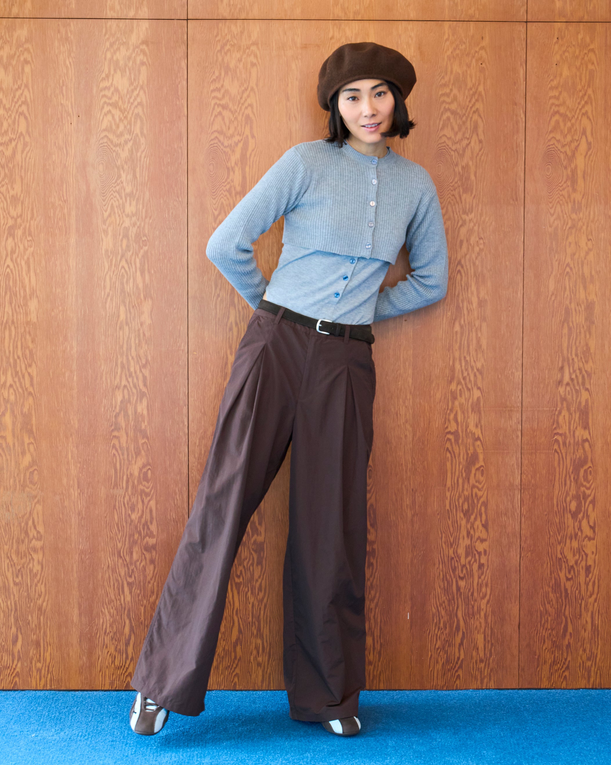 Nylon Tuck Wide Pants – TW