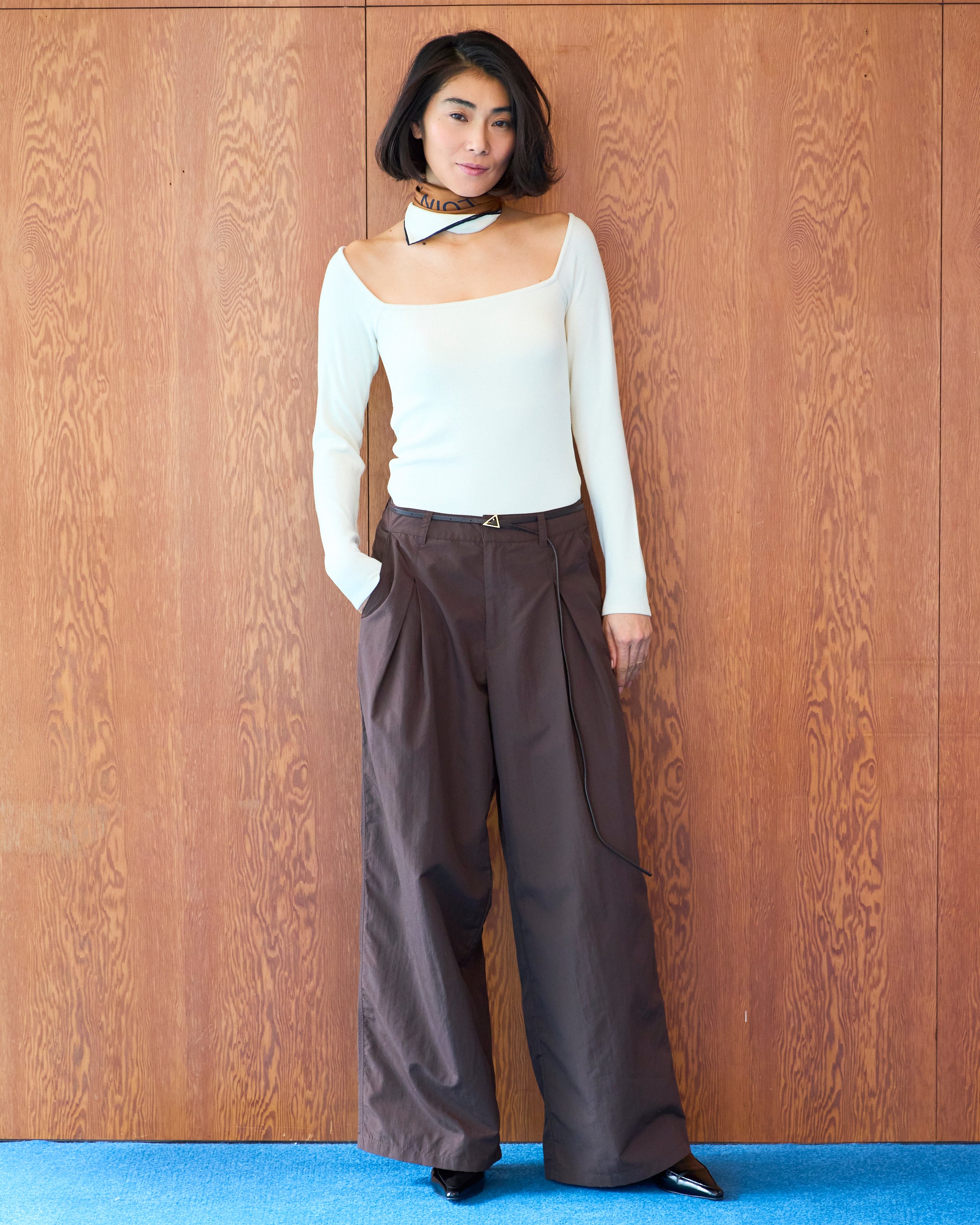 Nylon Tuck Wide Pants – TW