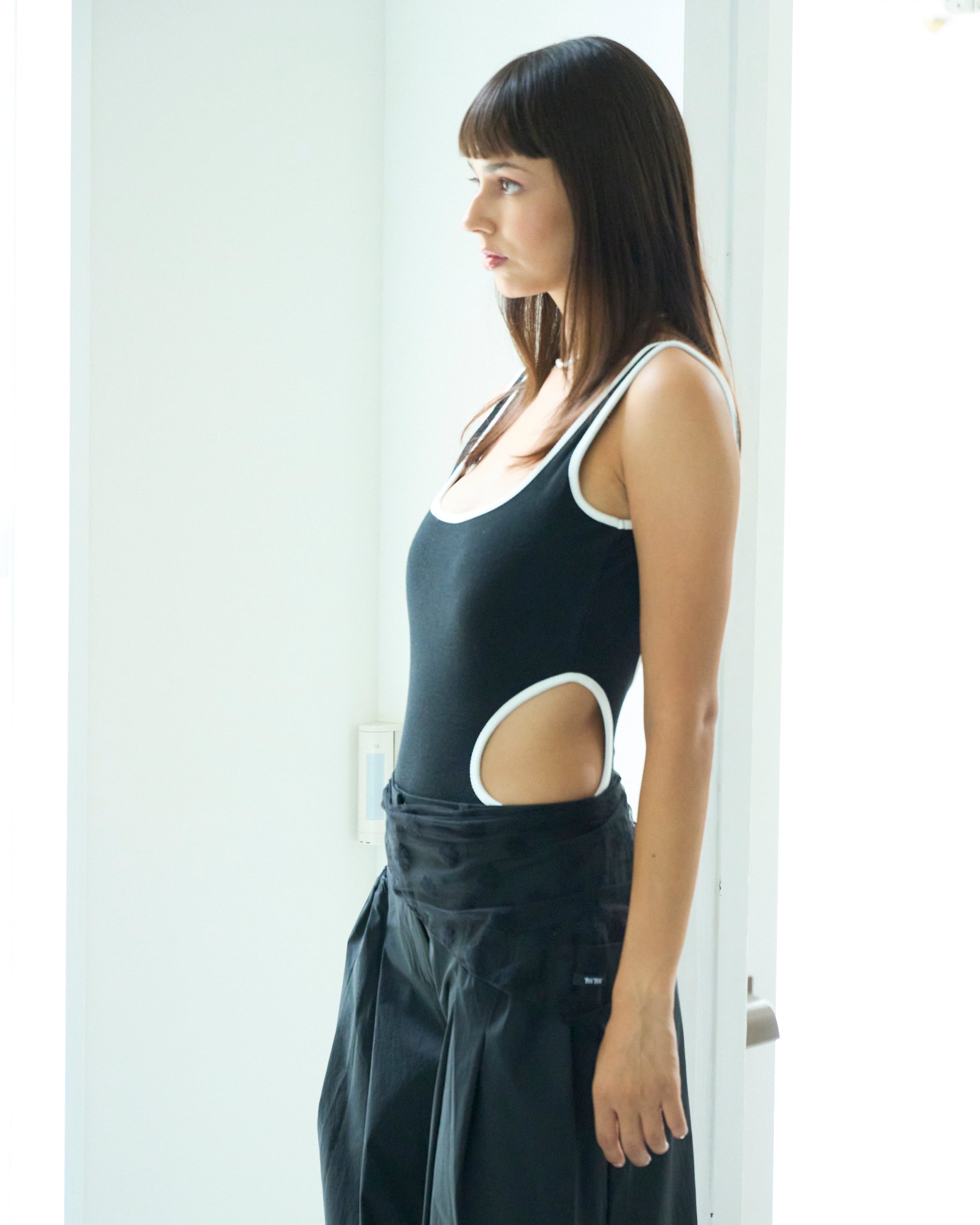 Piping Side Cut Bodysuit