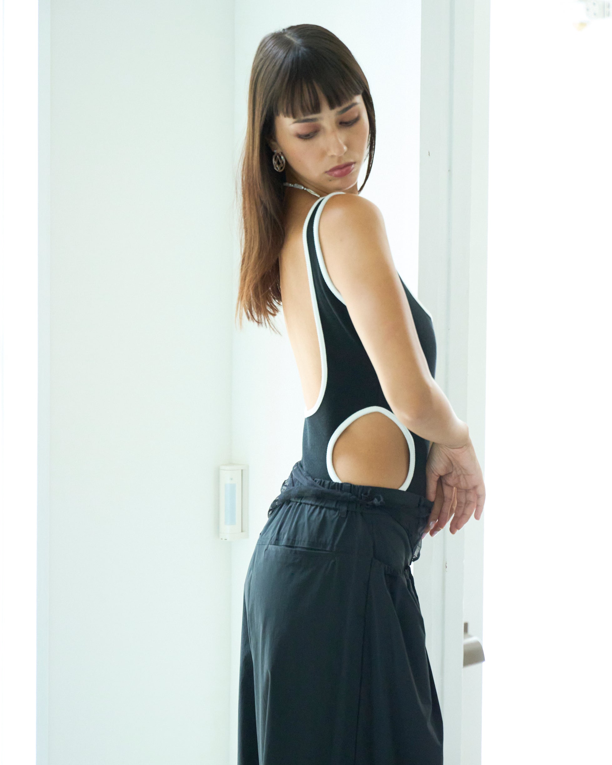 Piping Side Cut Bodysuit
