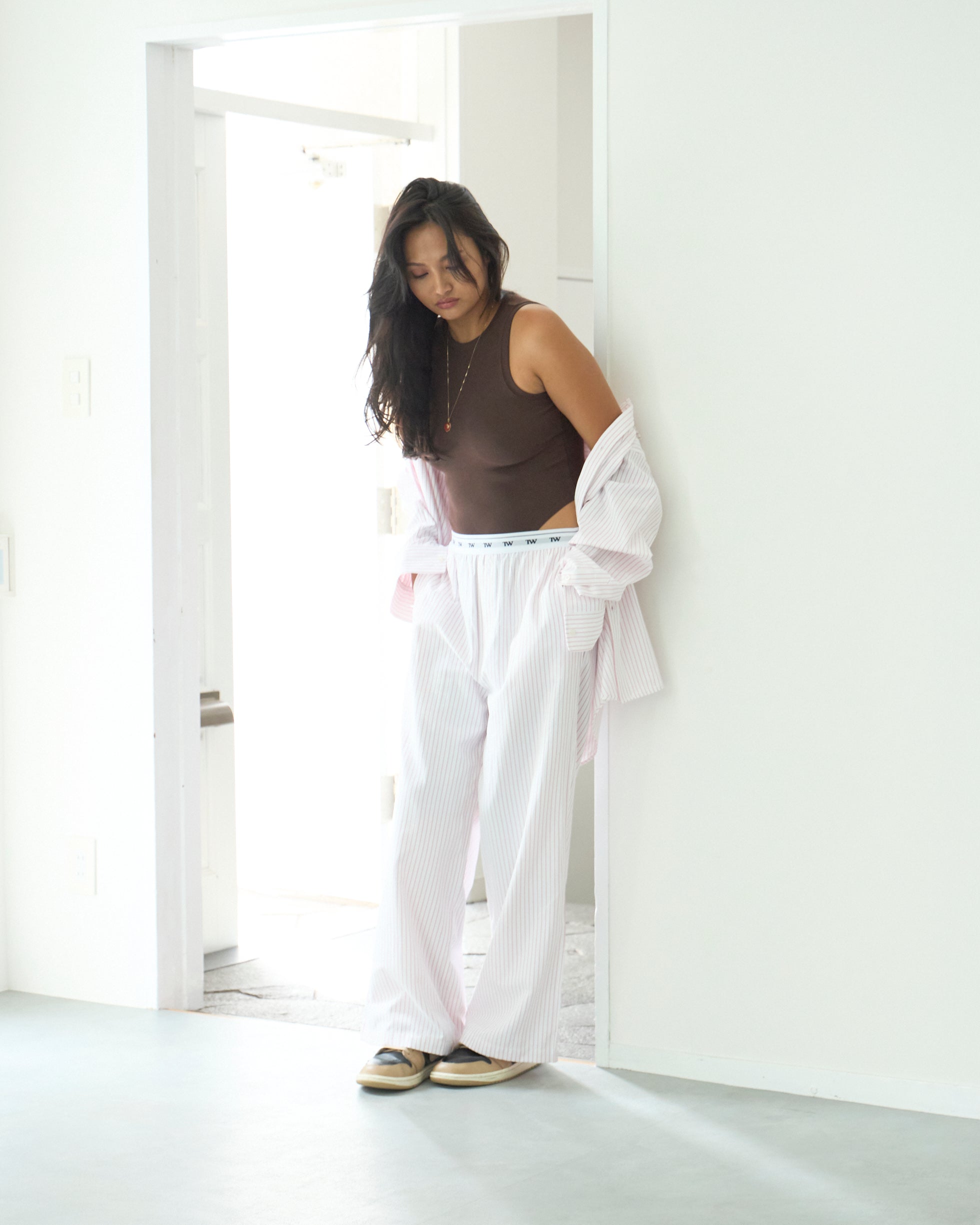 Signature Logo Stripe Long Pants – TW