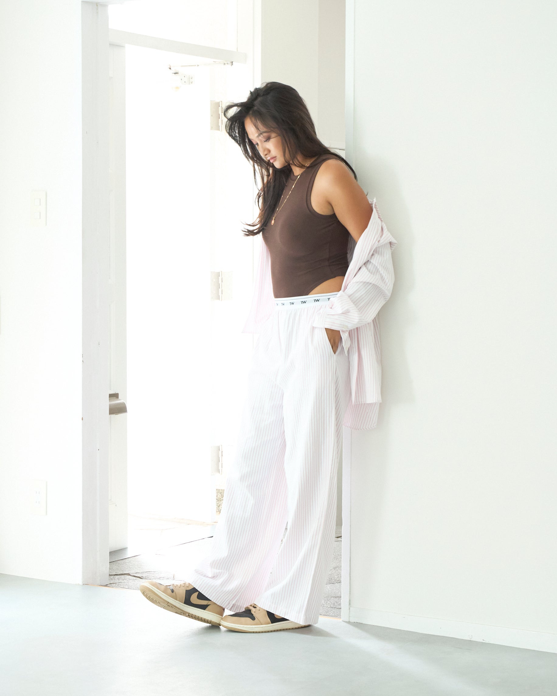 Signature Logo Stripe Long Pants – TW