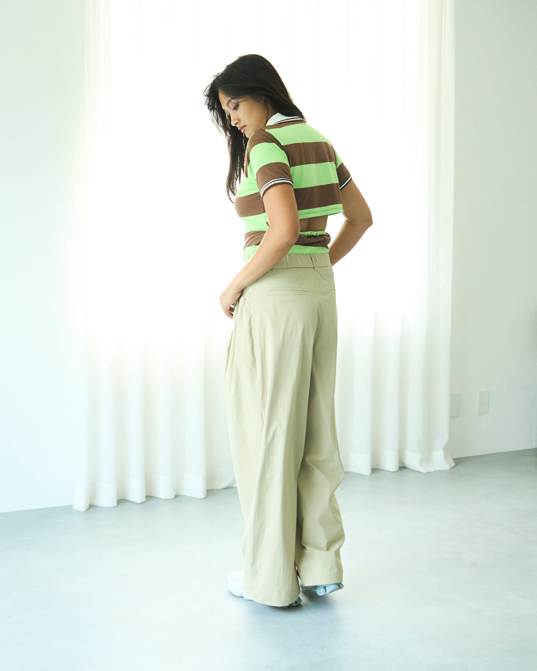 Gather Pocket Nylon Pants