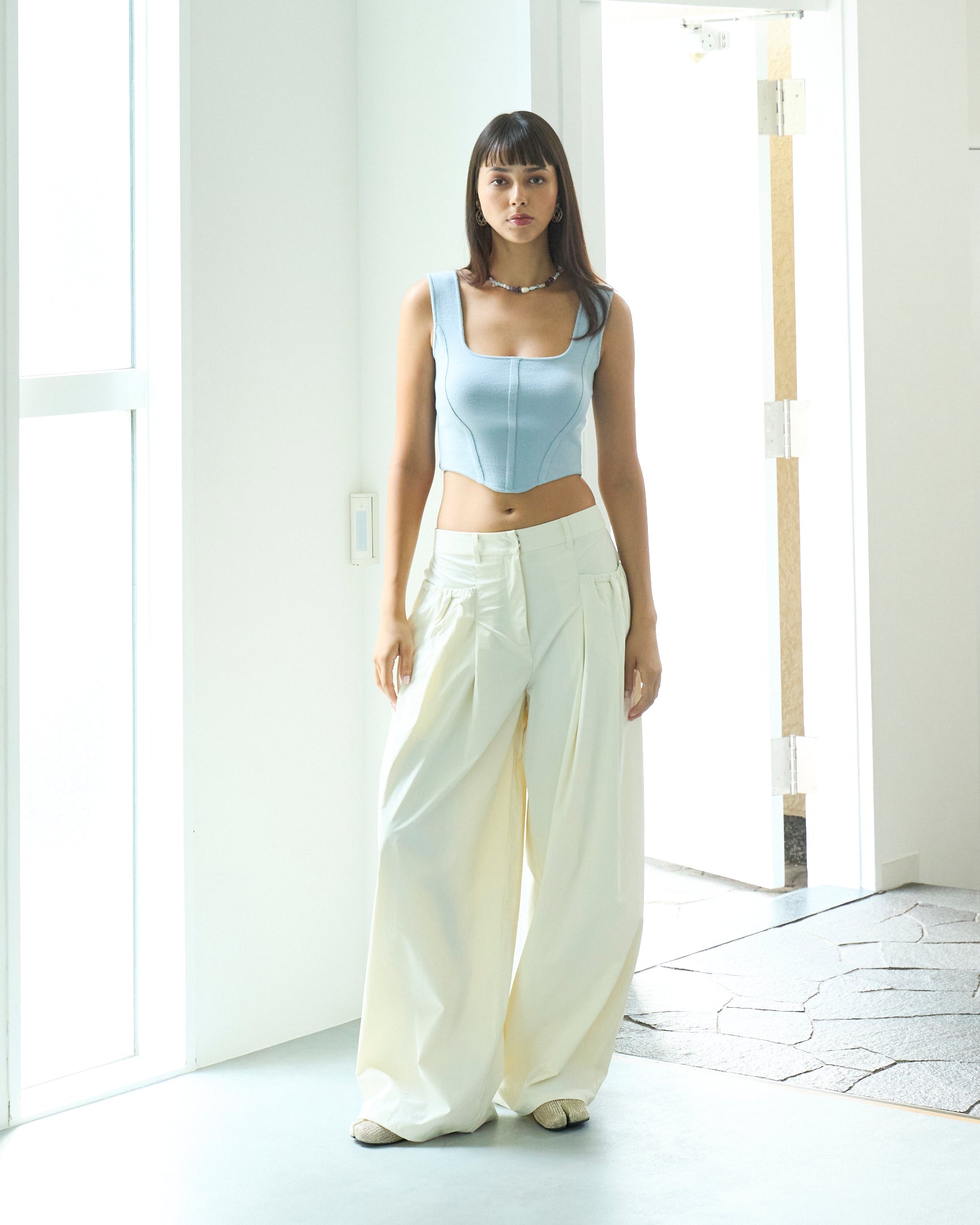 Gather Pocket Nylon Pants