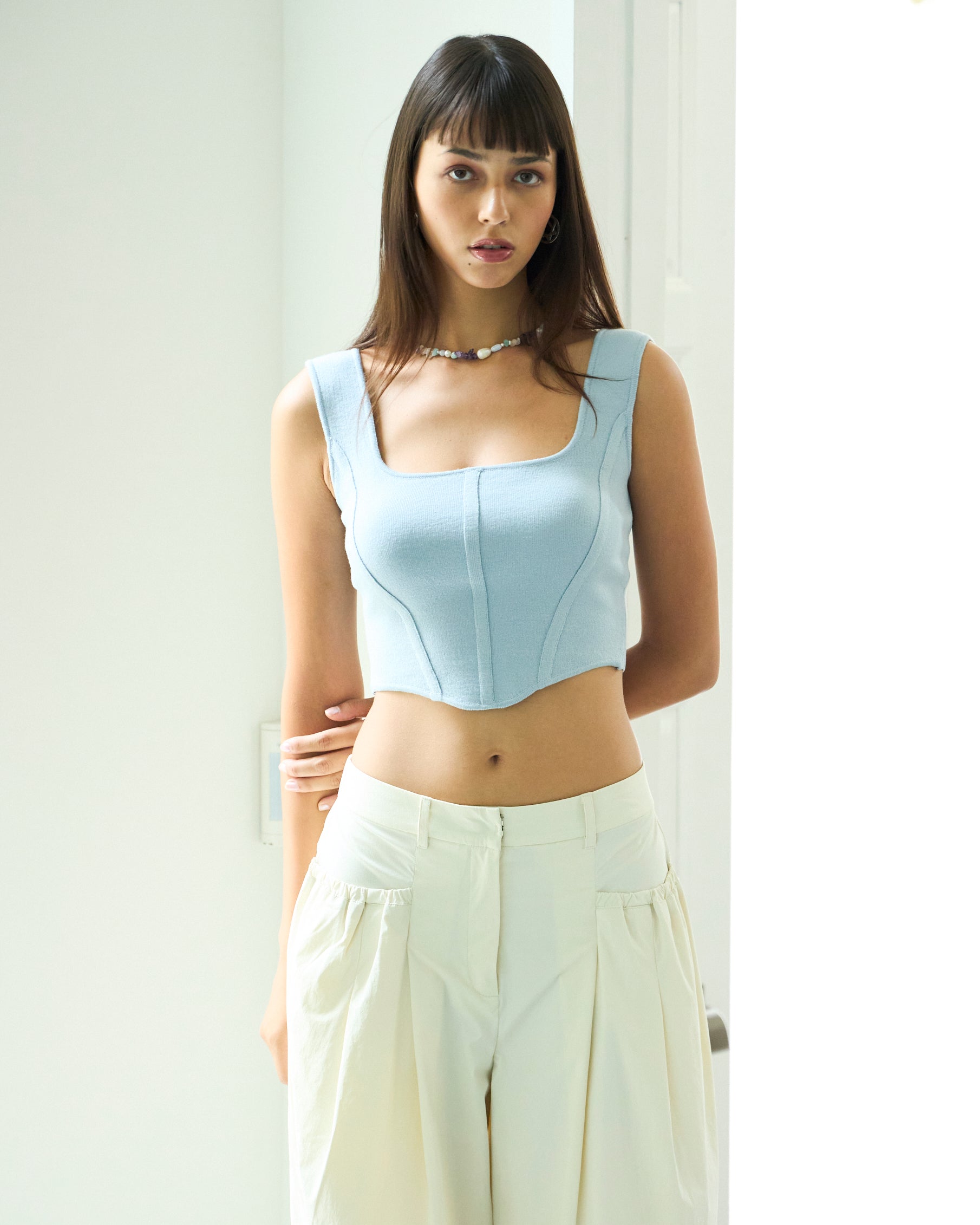 Gather Pocket Nylon Pants