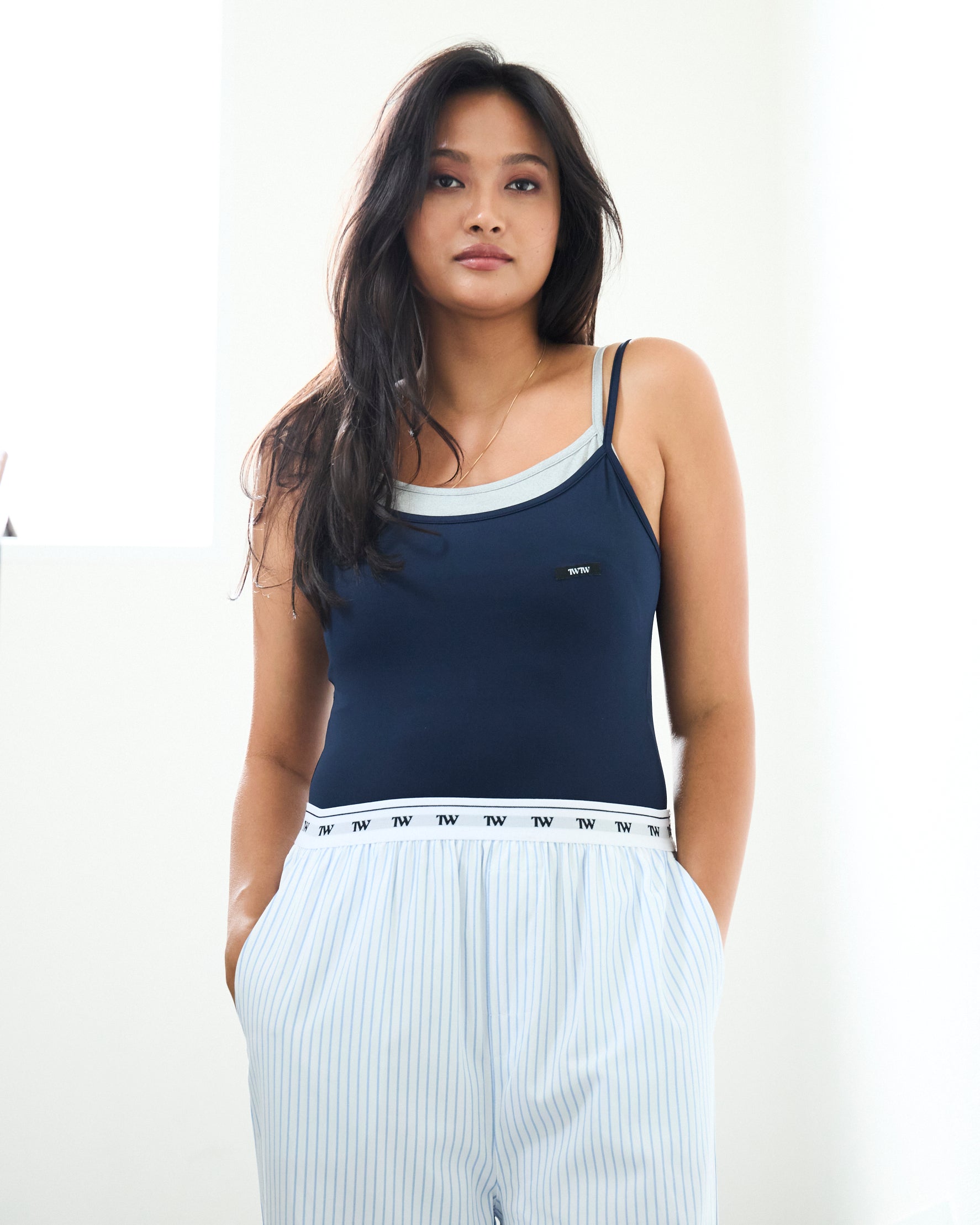 Signature Logo Stripe Long Pants