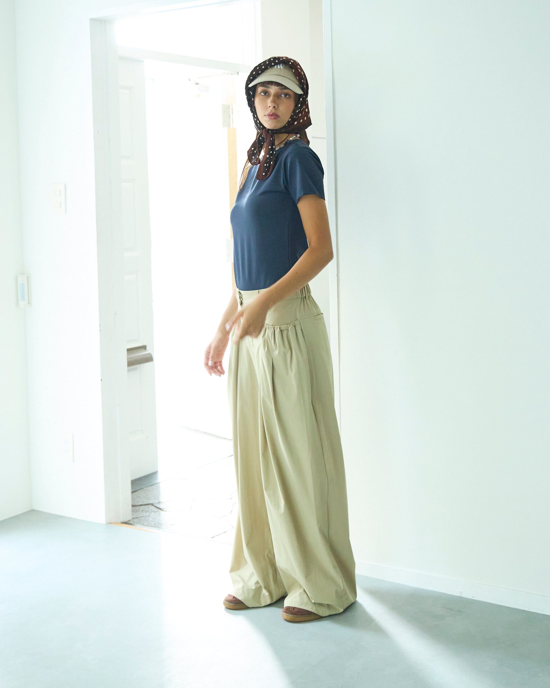 Gather Pocket Nylon Pants