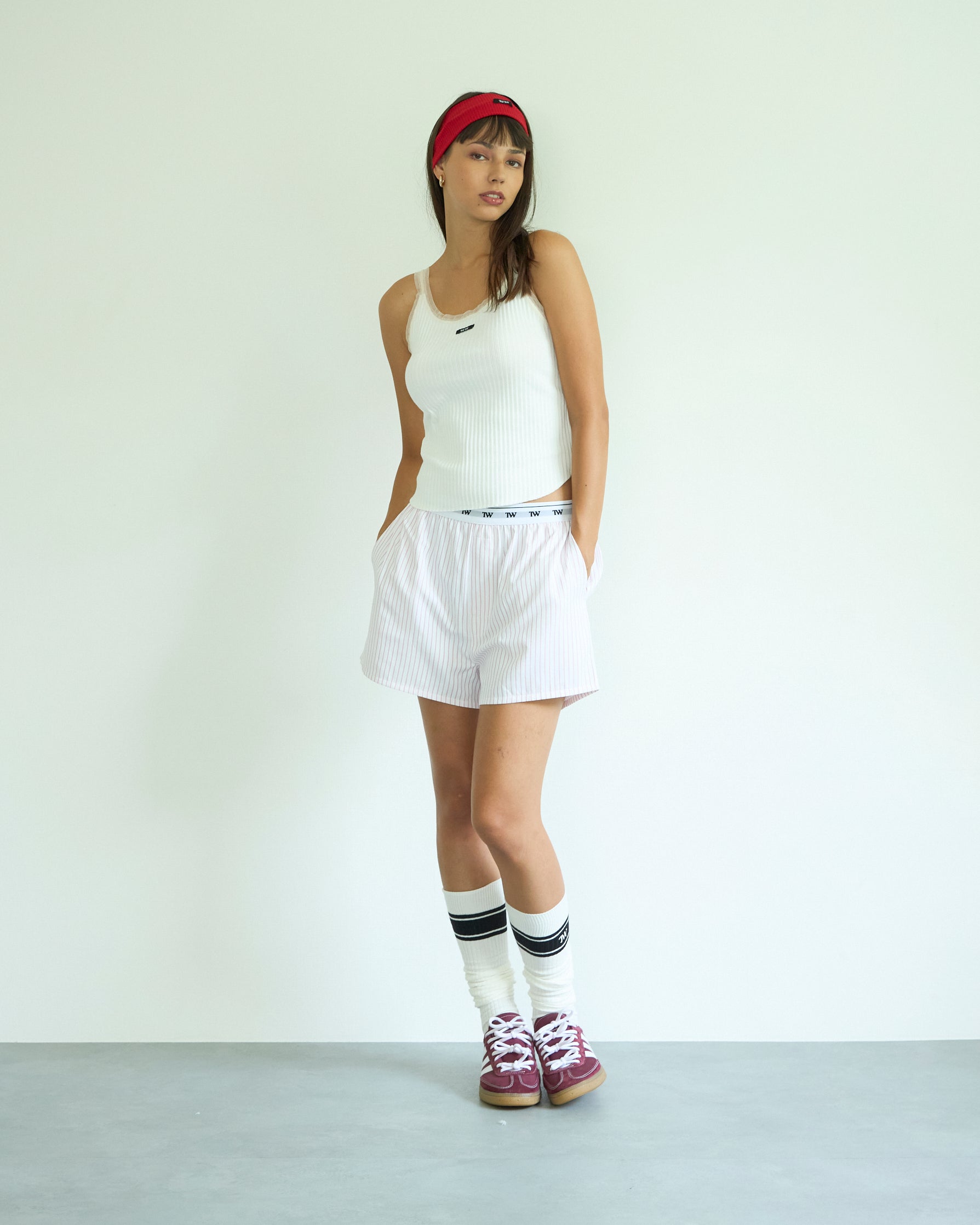 Tulle Rib Tank Top