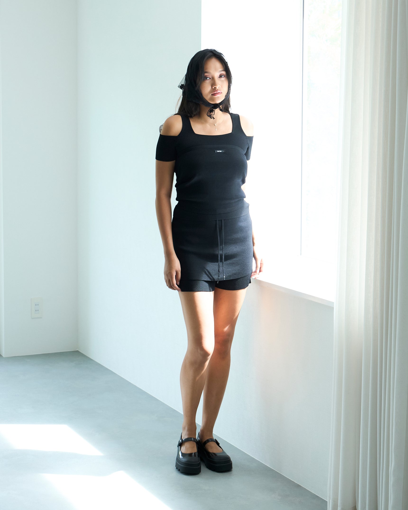 Knit skirt＆Short Leggings