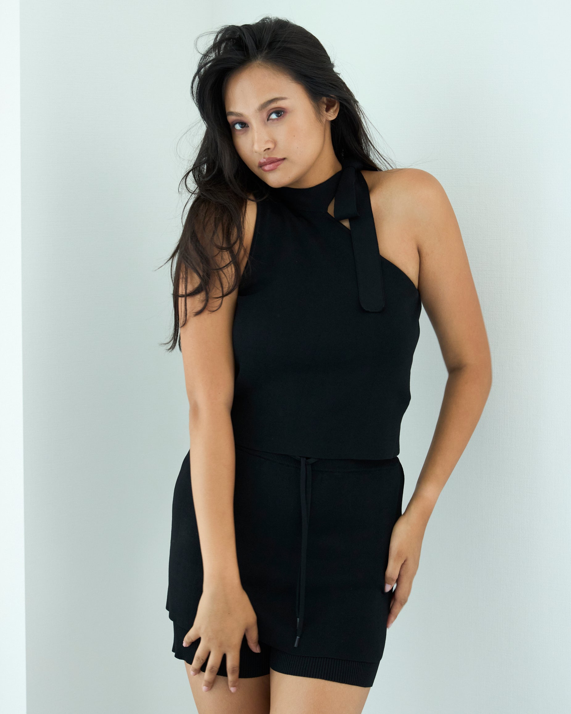 One Shoulder Kint Tops