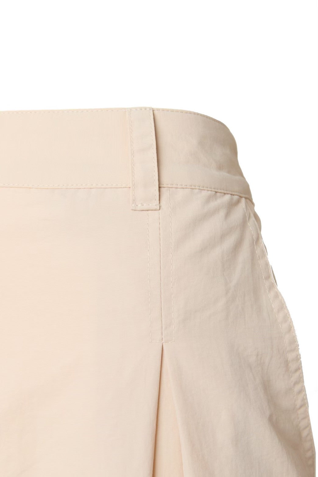 Nylon Tuck Wide Pants