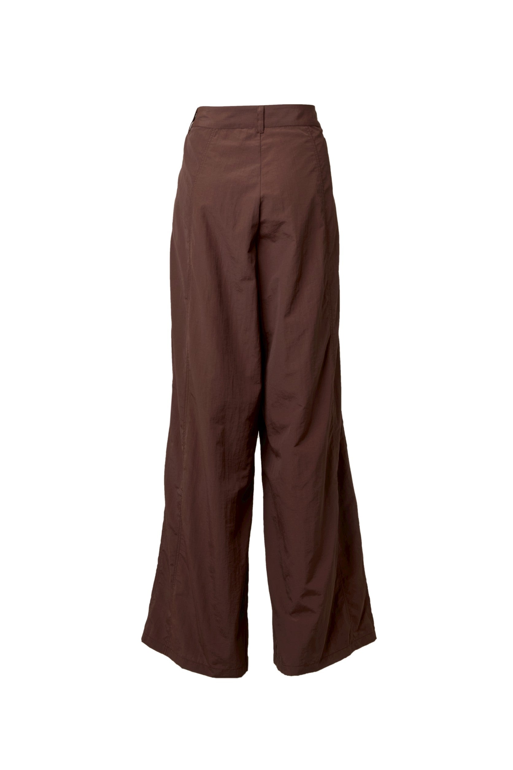 Nylon Tuck Wide Pants